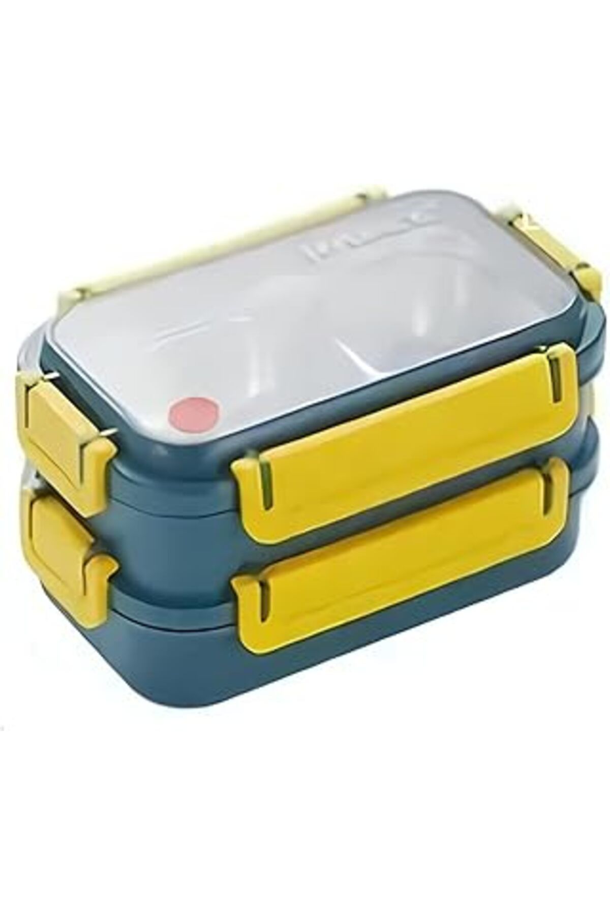 Mu Art Ahşap Vagonlife Lunch Box 1200 Ml İki Kat Üç Bölme Paslanmaz Çelik-Metal Kaşıklı-Fflbox2215