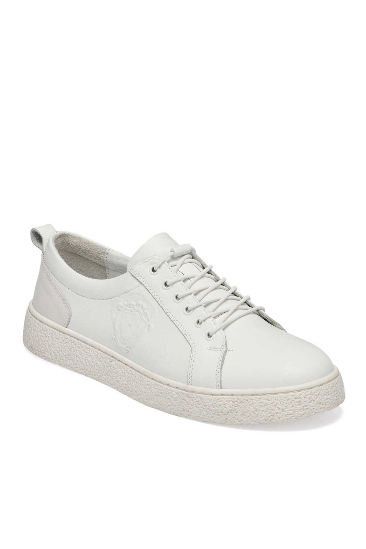 Tergan Beyaz Hakiki Deri Erkek Sneaker - E25I1AY57166-A26