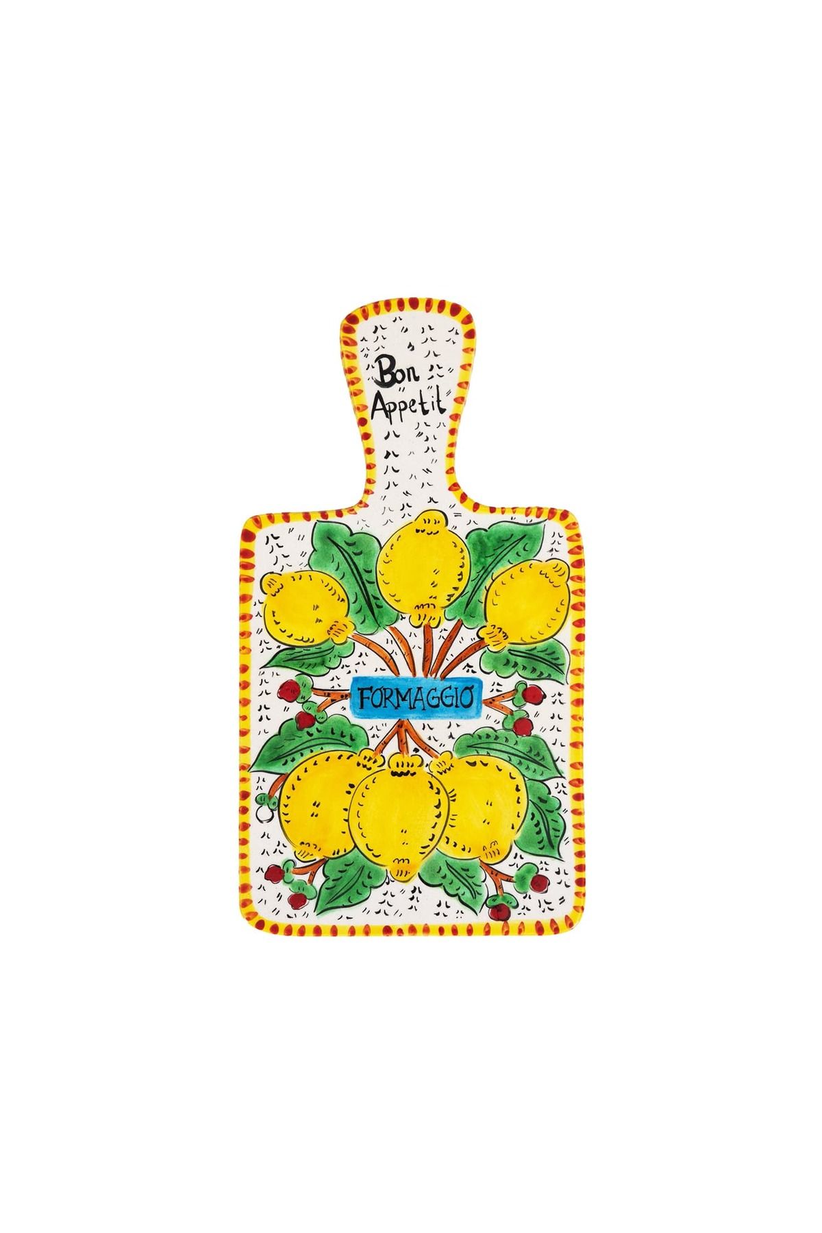 Feeling Good Inside Sicilian Lemon Collection Handmade Seramik Peynir Sunum Tabağı