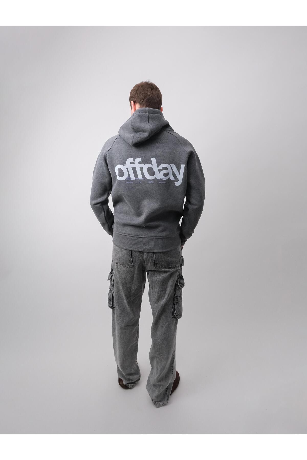 Jordanred Offday, Antrasit Kapüşonlu Sweatshirt