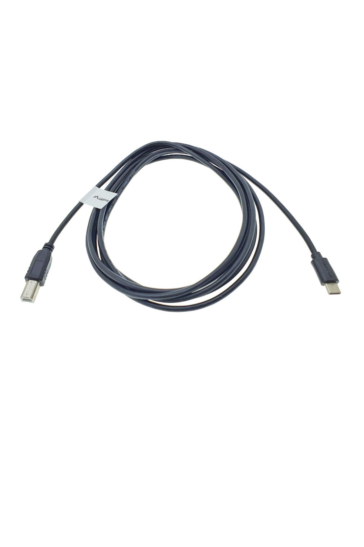 Lanberg-Cablu USB tip C imprimanta USB 2.0, 3 m, Lanberg 42978, USB B la USB-C, negru 1
