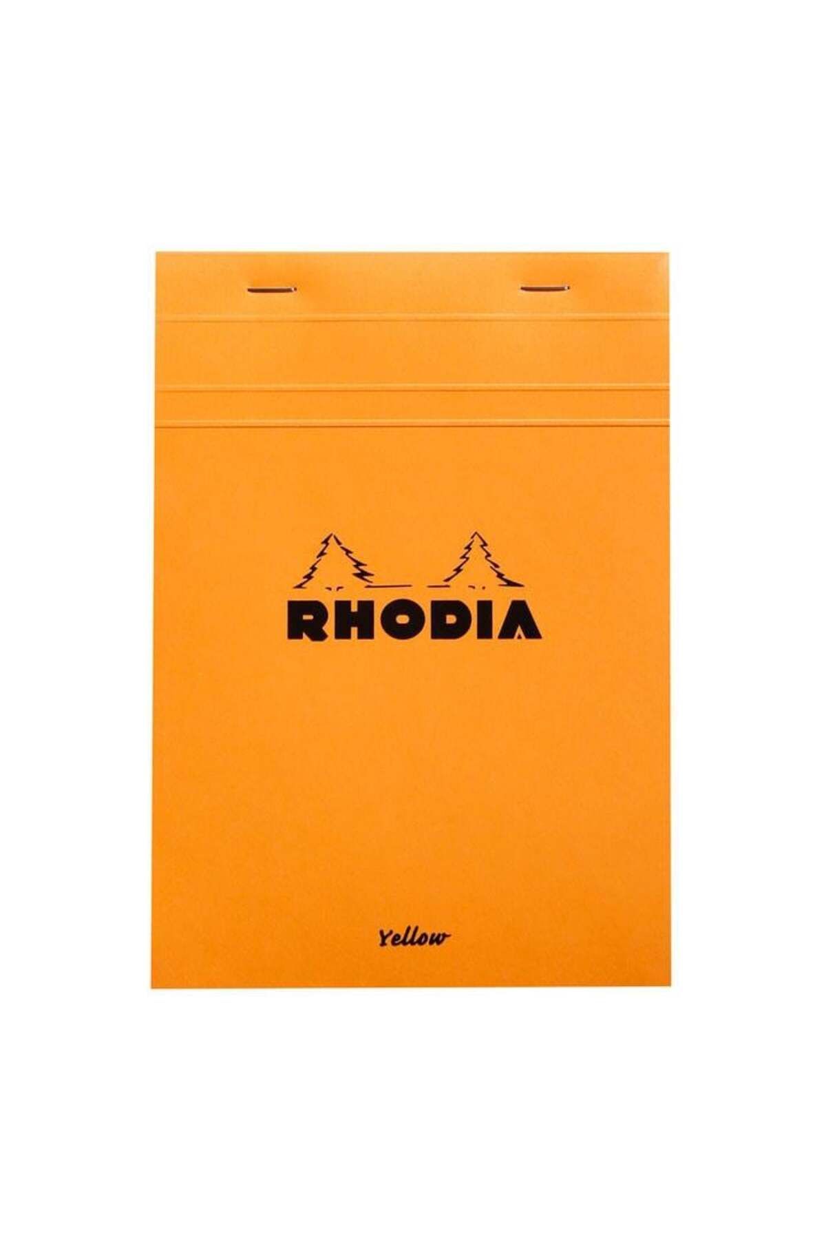 Rhodia Basic Üstten Zımbalı Bloknot A5 Kareli Turuncu Sarı Kağıt