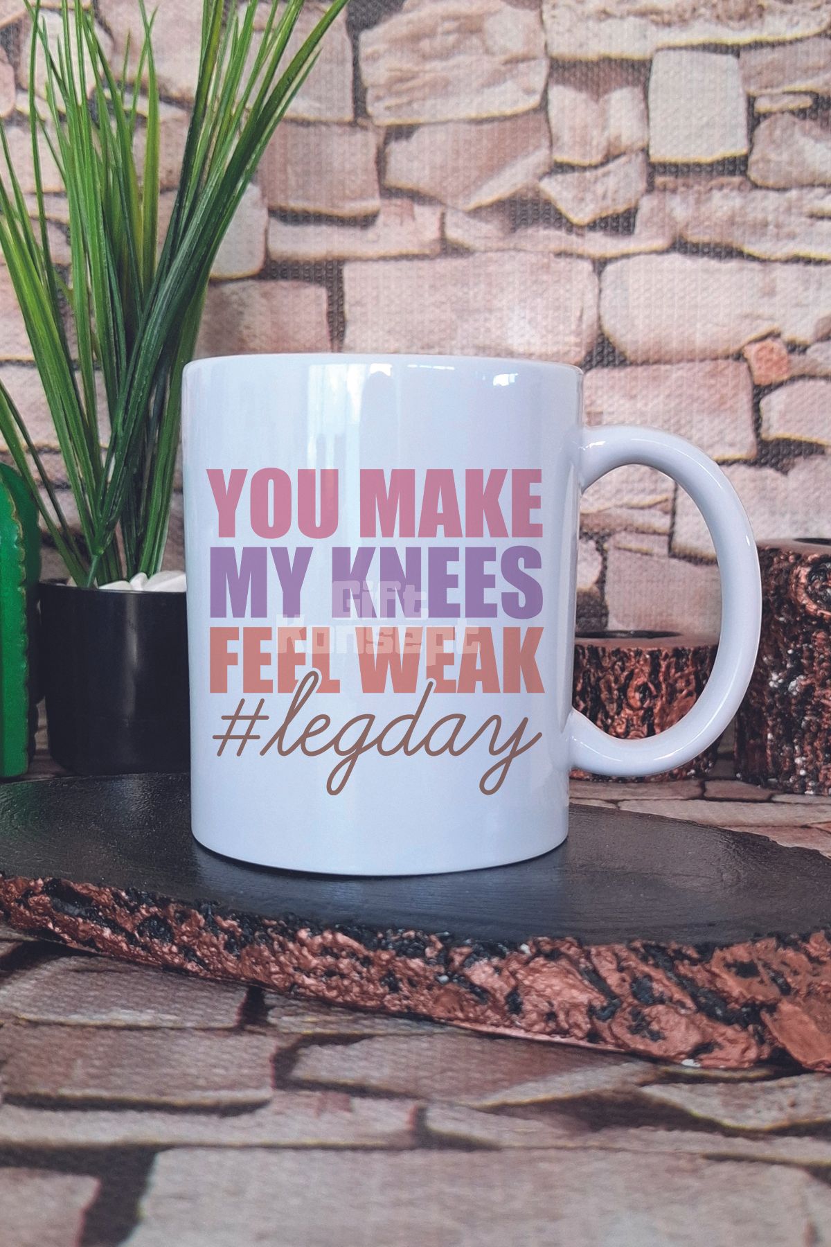 giftkonsept You Make My Knees Feel Weak #Legday Yazılı Komik Gym Spor Hediye Baskılı Kupa Bardak