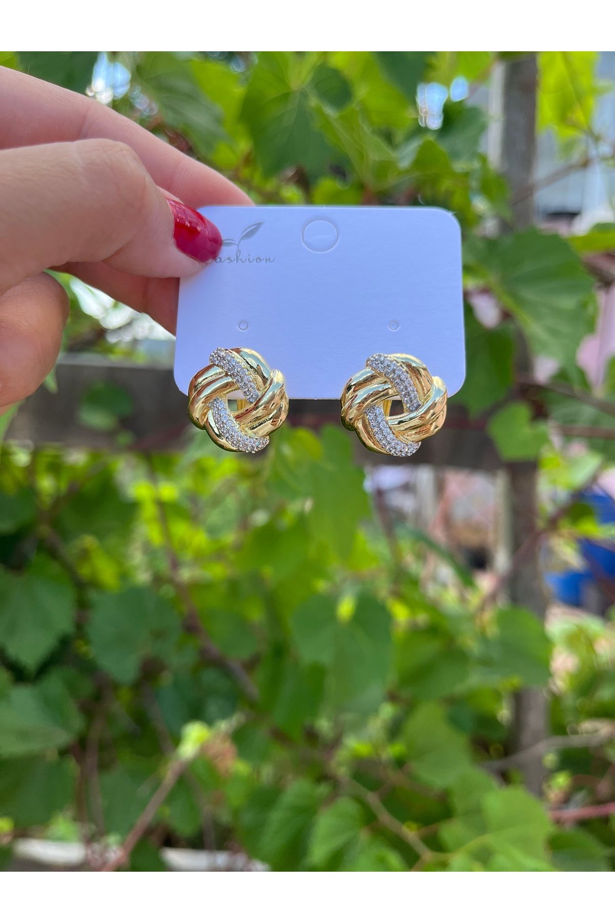 nergis collection Kadın Luxury Küpe Vip Kaplama 14K Küpe