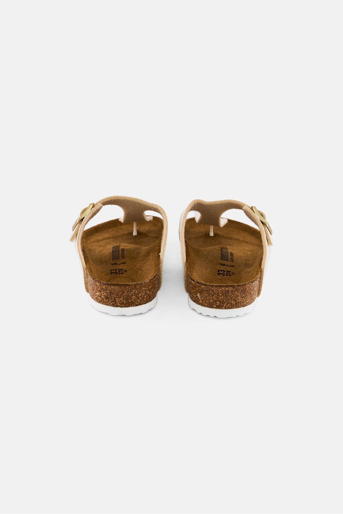 Birkenstock-صندل فلين سهل الارتداء للبنات، كريمي 4