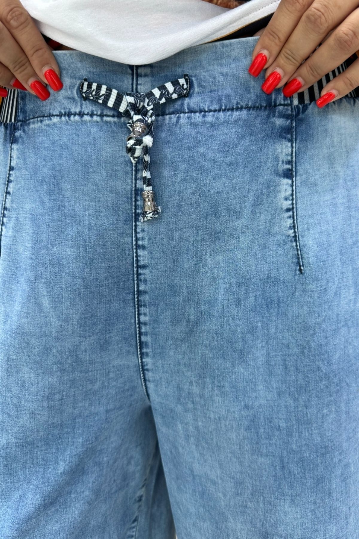 GÖKSEL İNCE PAMUKLU KOT PANTALON BÜYÜK BEDEN