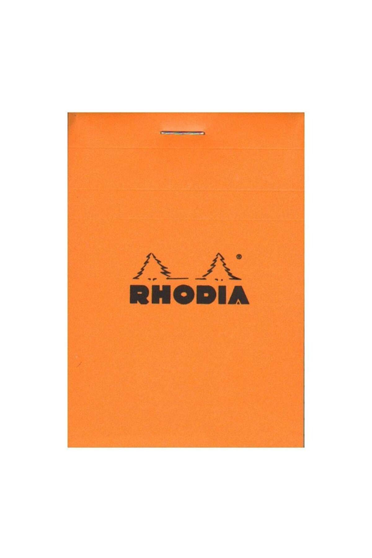 Rhodia Classic Üstten Zımbalı A7 Çizgili Defter Turuncu