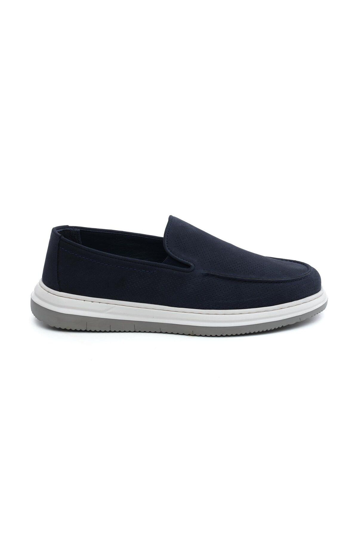 Greyder 64696 Lacivert Nubuk Hakiki Deri Erkek Comfort Ayakkabı