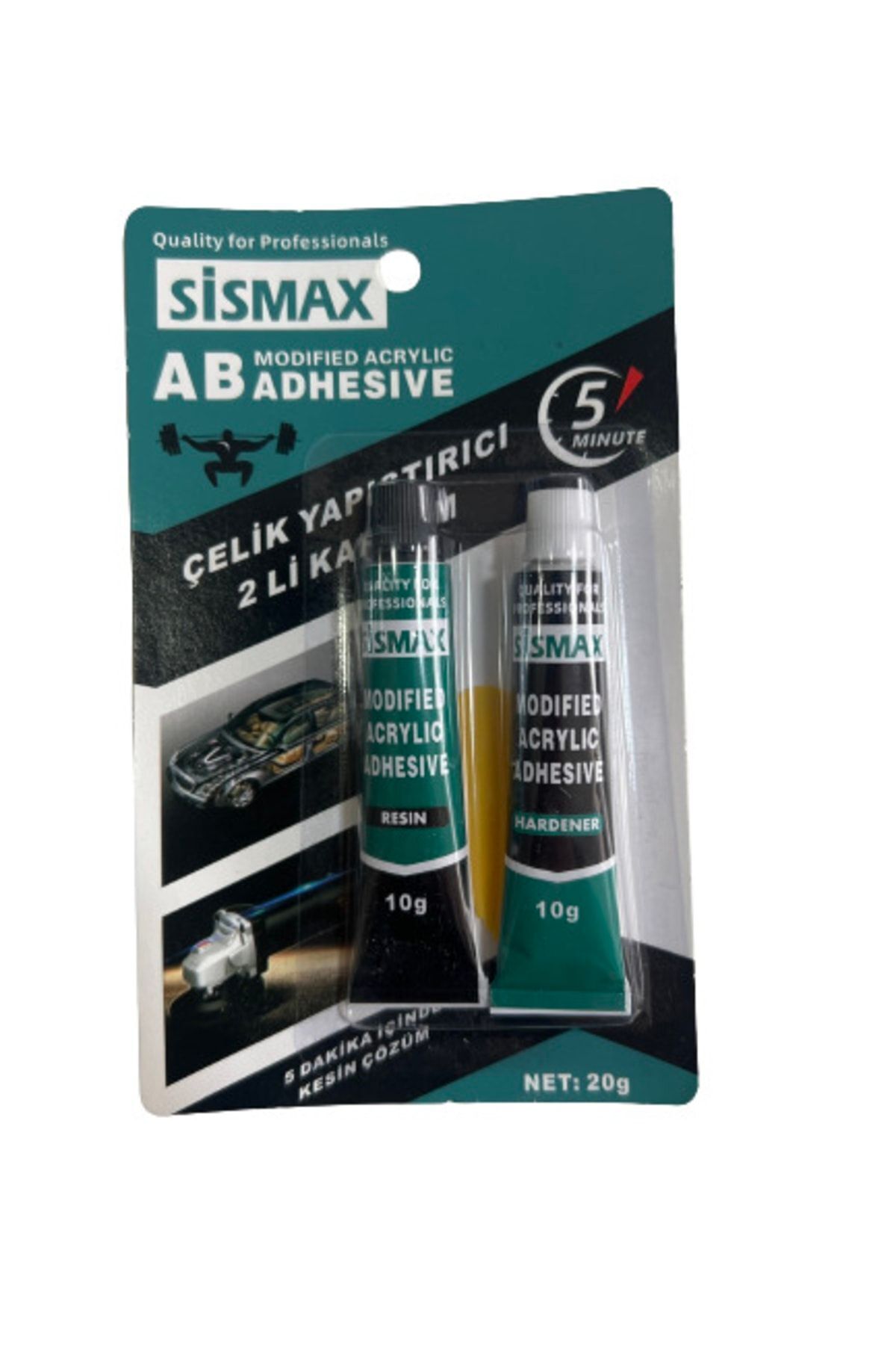 ERC SİSMAX Demir Metal Çelik Yapıştırıcı 2'li Karışım SSMX20
