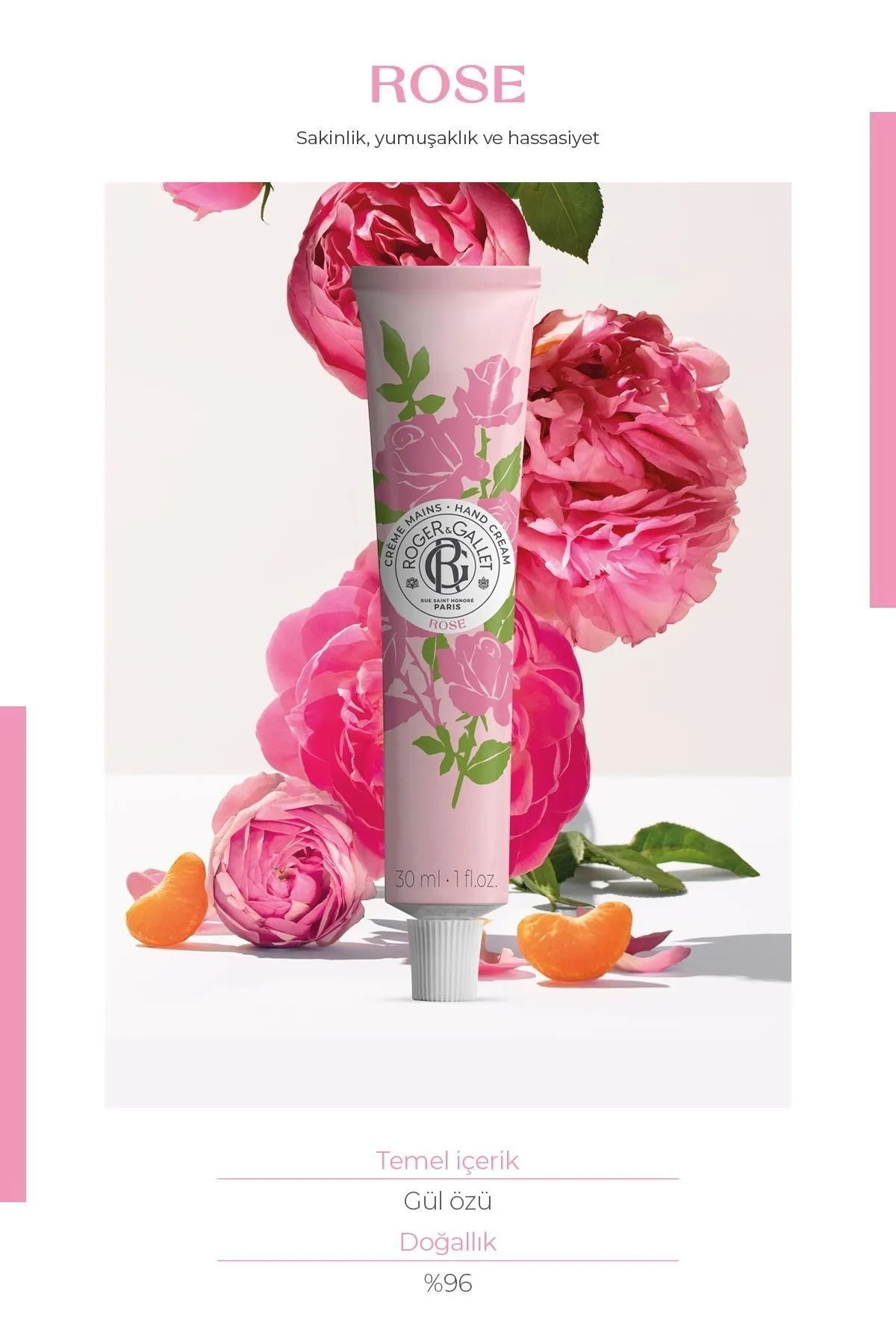 Roger & Gallet Rose El Kremi 30 ml - Doğal Gül Özlü & Nemlendirici El Bakımı — 3701436916572 — تصویر 2 از 3