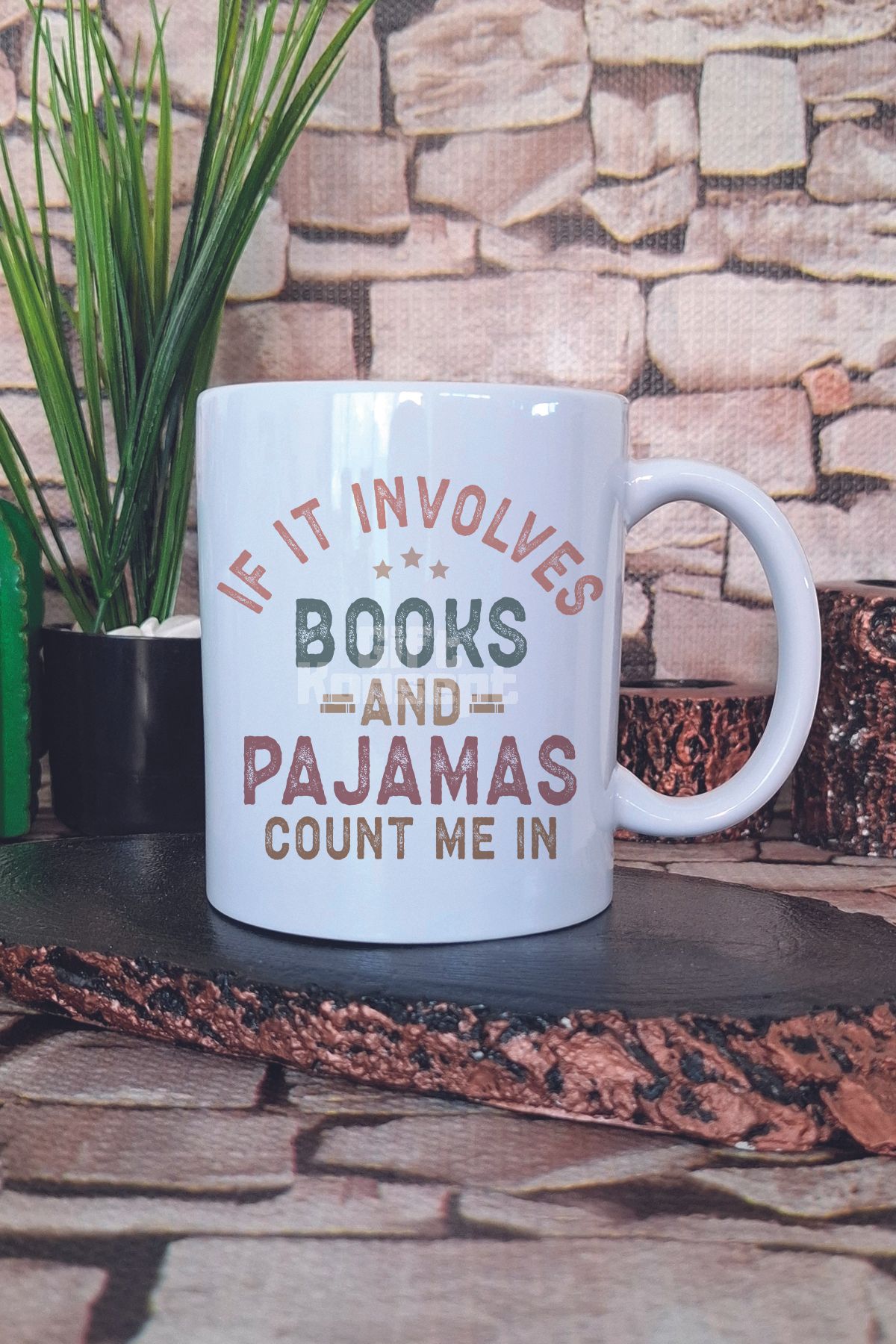 giftkonsept If It Involves Books And Pajamas Count Me In Yazılı Kitap Hediye Baskılı Kupa Bardak