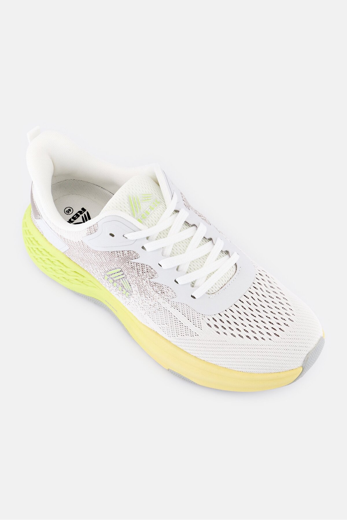 کفش دویدن مردانه بنددار با لوگوی برند، خاکستری روشن