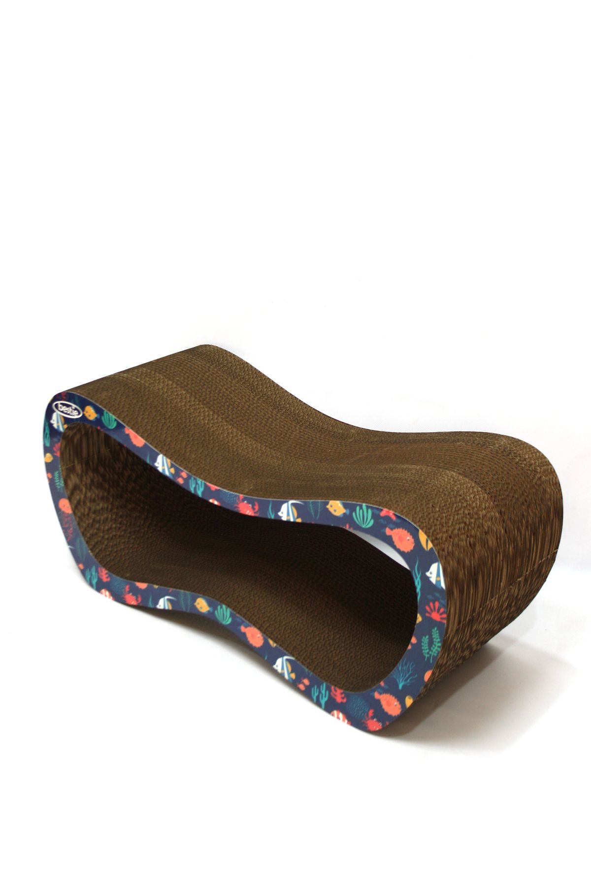 Bestie-Set of 4 - Cat Scratching Sofa Cardboard Cat Scratching Horizontal Scratching - Fish Pattern 5