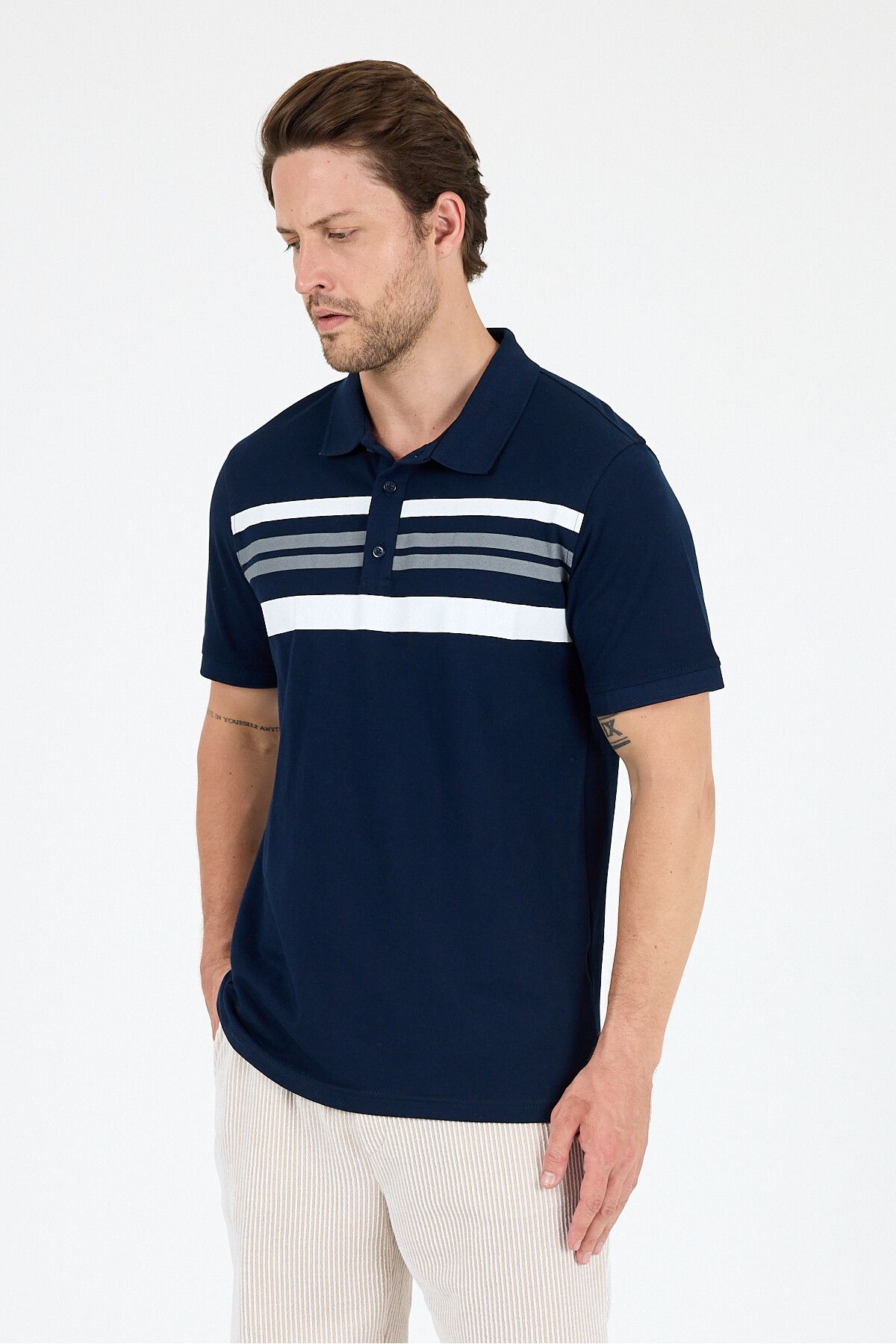 Rodi Erkek Polo Yaka Kısa Kollu T-Shirt – %95 Pamuk %5 Elastan – Esnek, Şık ve Rahat Erkek Tişört 0035