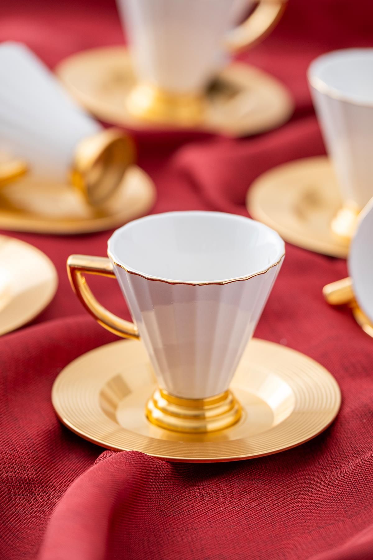 ACAR Alice 6 Kişilik Kahve Fincanı Takımı - 90 ml
