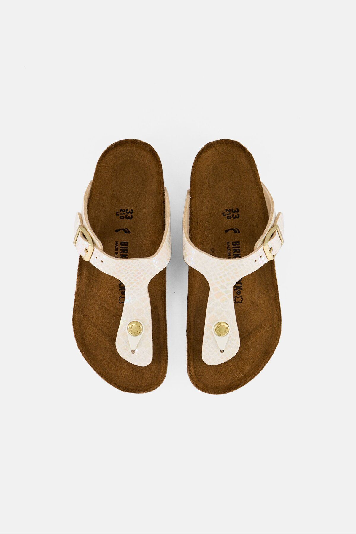 Birkenstock-صندل فلين سهل الارتداء للبنات، كريمي 3