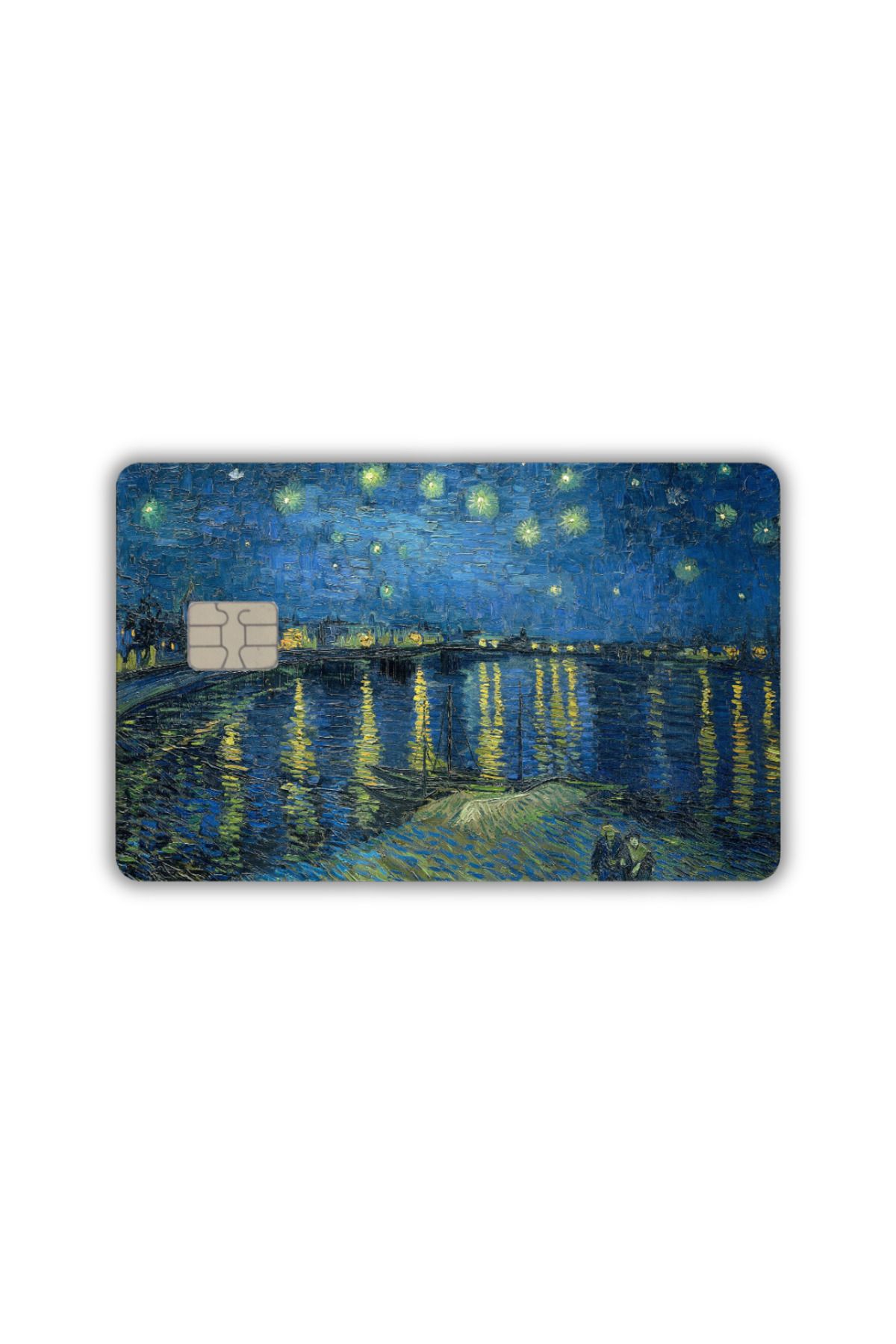 yoyadizayn Van Gogh Rhône Üzerinde Yıldızlı Gece Öğrenci Kartı Metro Kartı Akbil, Kredi Kartı Kaplama KÜÇÜK ÇİP