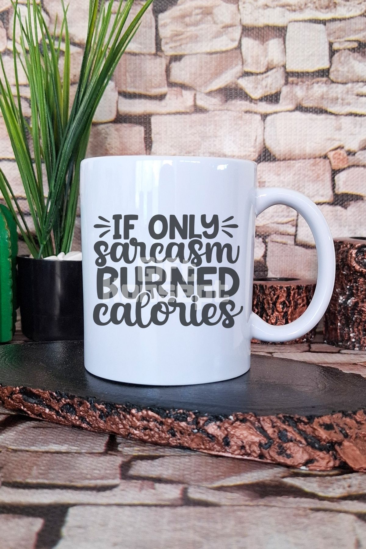 giftkonsept If Only Sarcasm Burned Calories Sarkastik Hediyelik Baskılı Çay Kahve Sunum Kupa Bardak