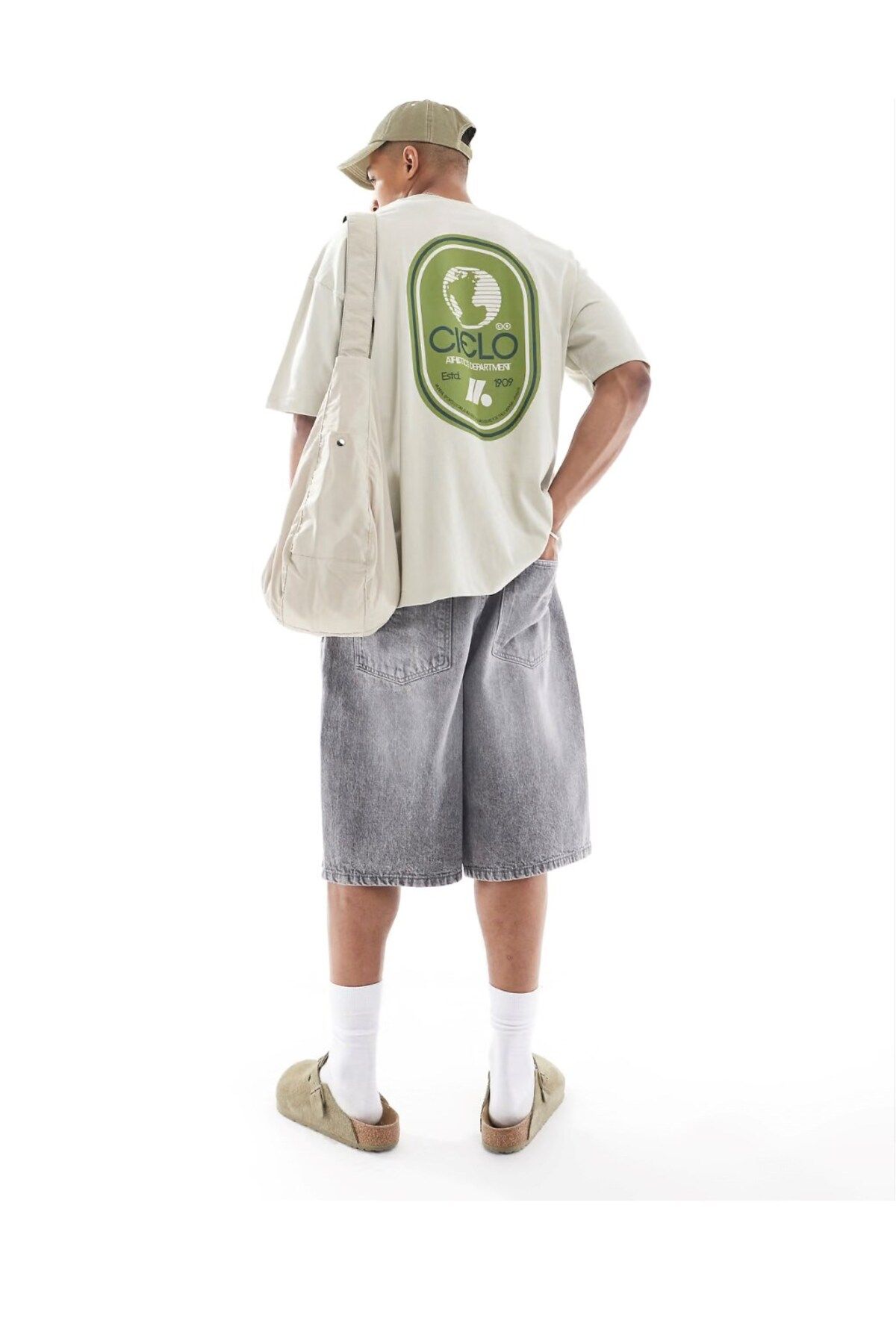 The Champ Clothing Erkek Oversize Tişört – Dünya Haritası Grafik Desenli Spor Stil