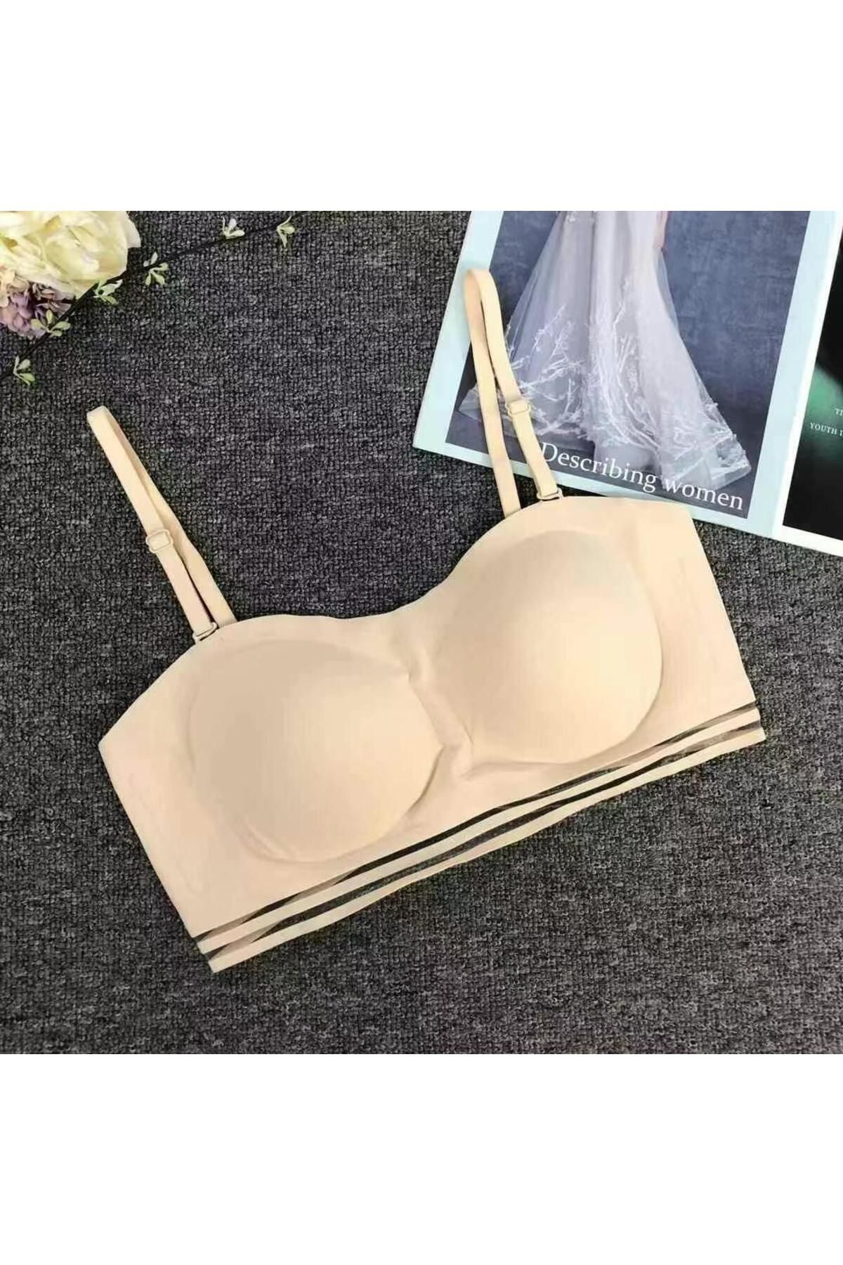 pae Straplez Büstiyer Sütyen Konforlu Hiç Yok Hissi Veren İz Yapmaz Lazer Kesim B Cup Dolgusuz Telsiz
