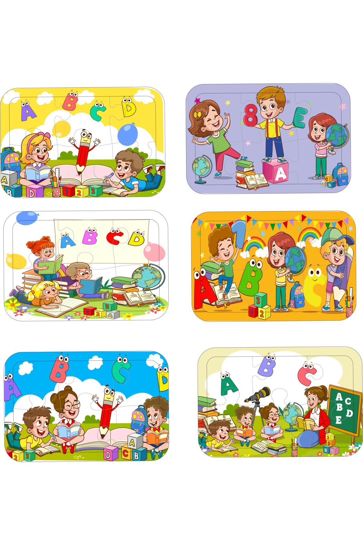 Eğlenceli tasarımlar ahşap puzzle