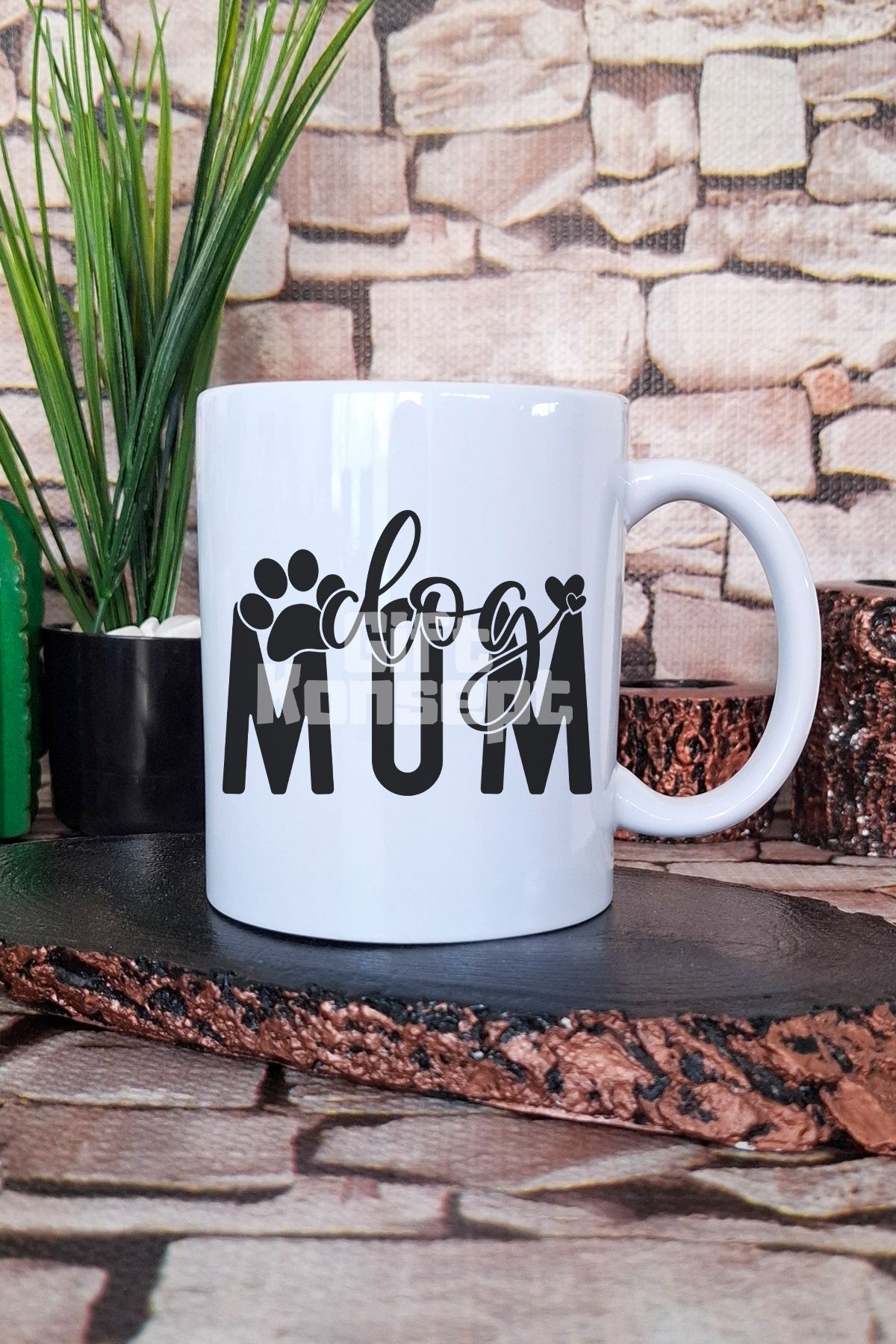 giftkonsept Dog Mom Temalı Köpek Annesi Köpeksever Hediyelik Baskılı Çay Kahve Sunum Kupa Bardak