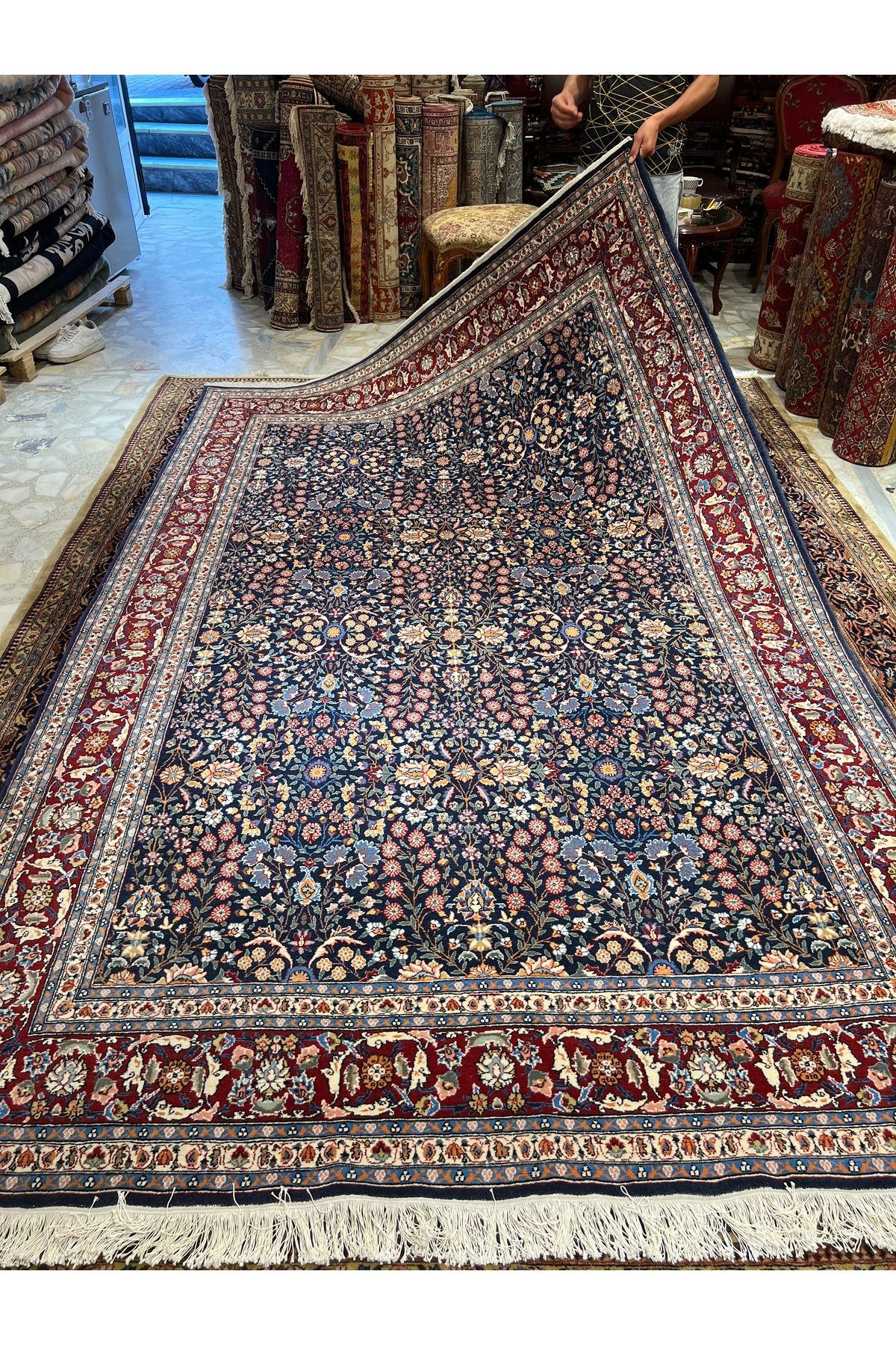 RD RAMAZAN DAĞ EL HALI SANATI El Dokuma Hereke Halısı Yedi Dağın Çiçeği Sümerbank Dokuma 300x200