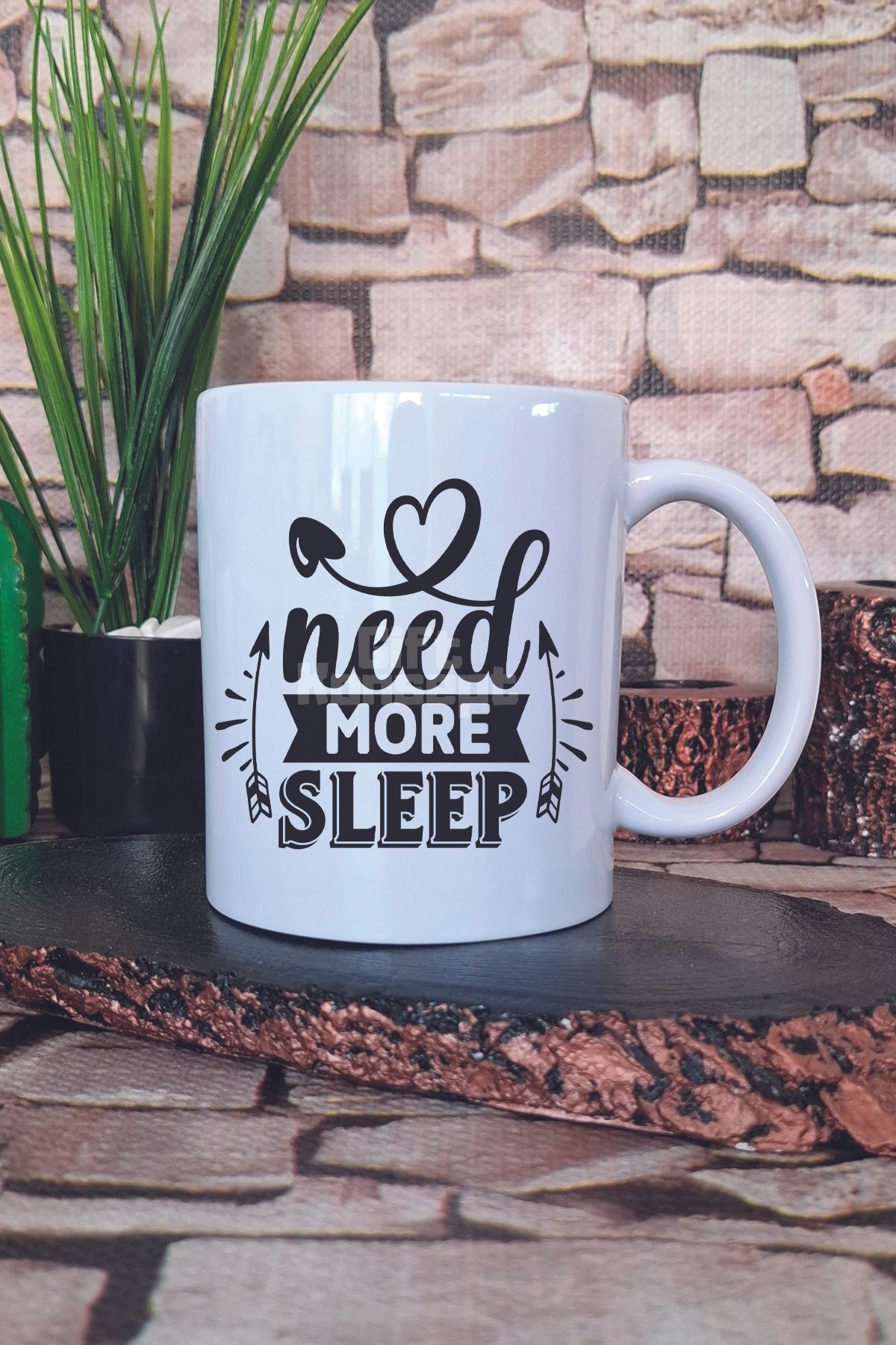 giftkonsept Need More Sleep Baskılı Komik Kedi Hediyelik Baskılı Çay Kahve Sunum Kupa Bardak
