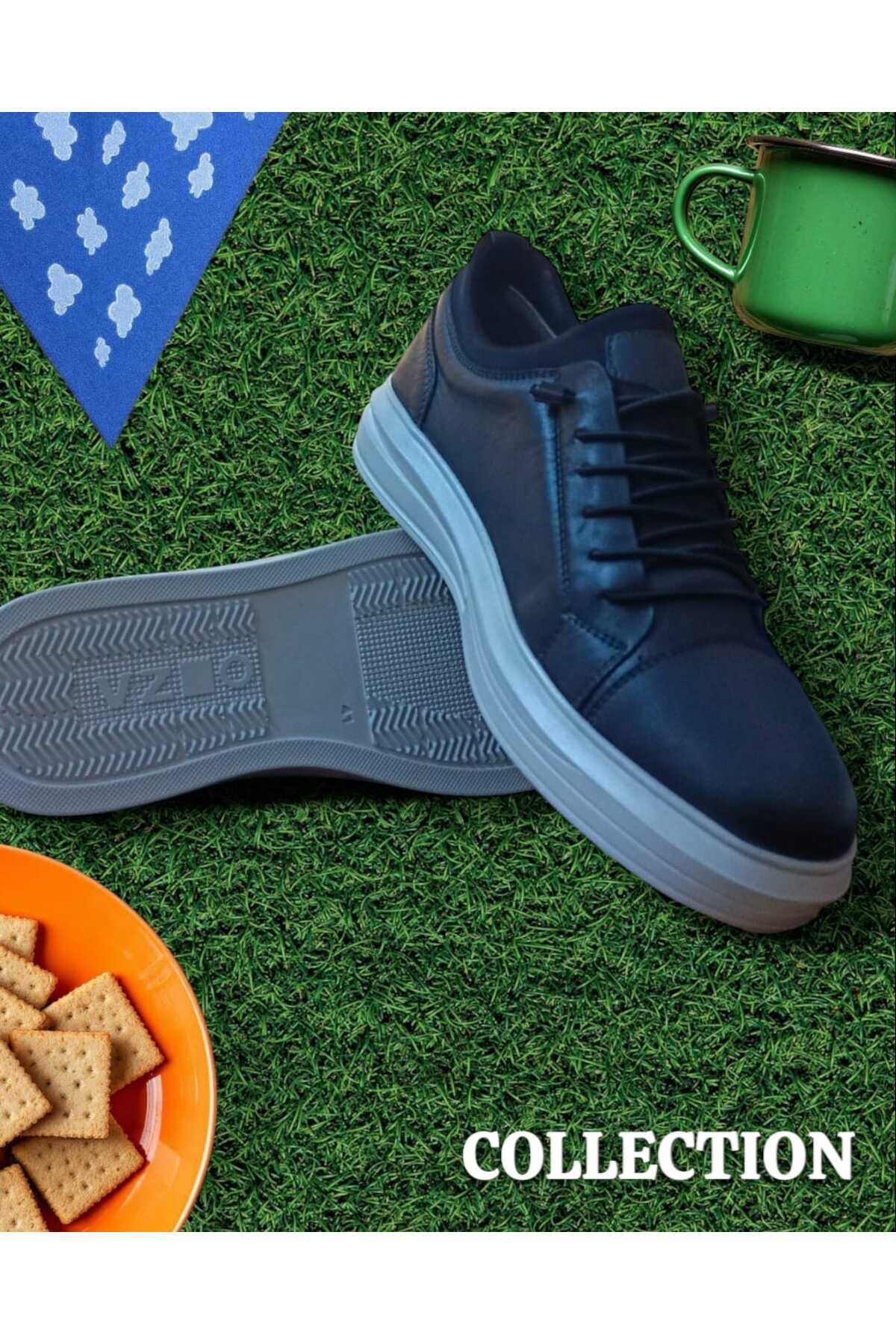 oktay kundura hakiki deri sneaker casual erkek günlük ortopedik bağsız pratik giyim 4 mevsimlik ayakkabı b405