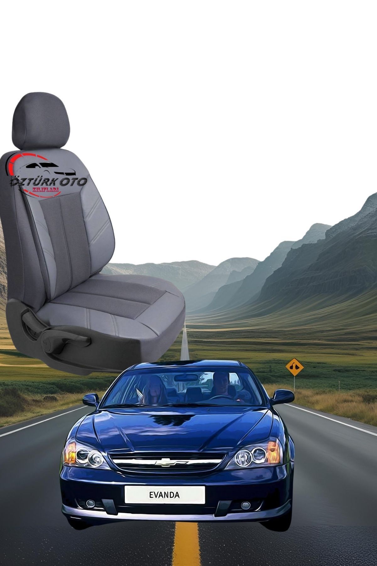 MEVLÜT ÖZTÜRK OTO KILIFLARI Akik Serisi Chevrolet Evanda Tam Set Oto Koltuk Kılıfı