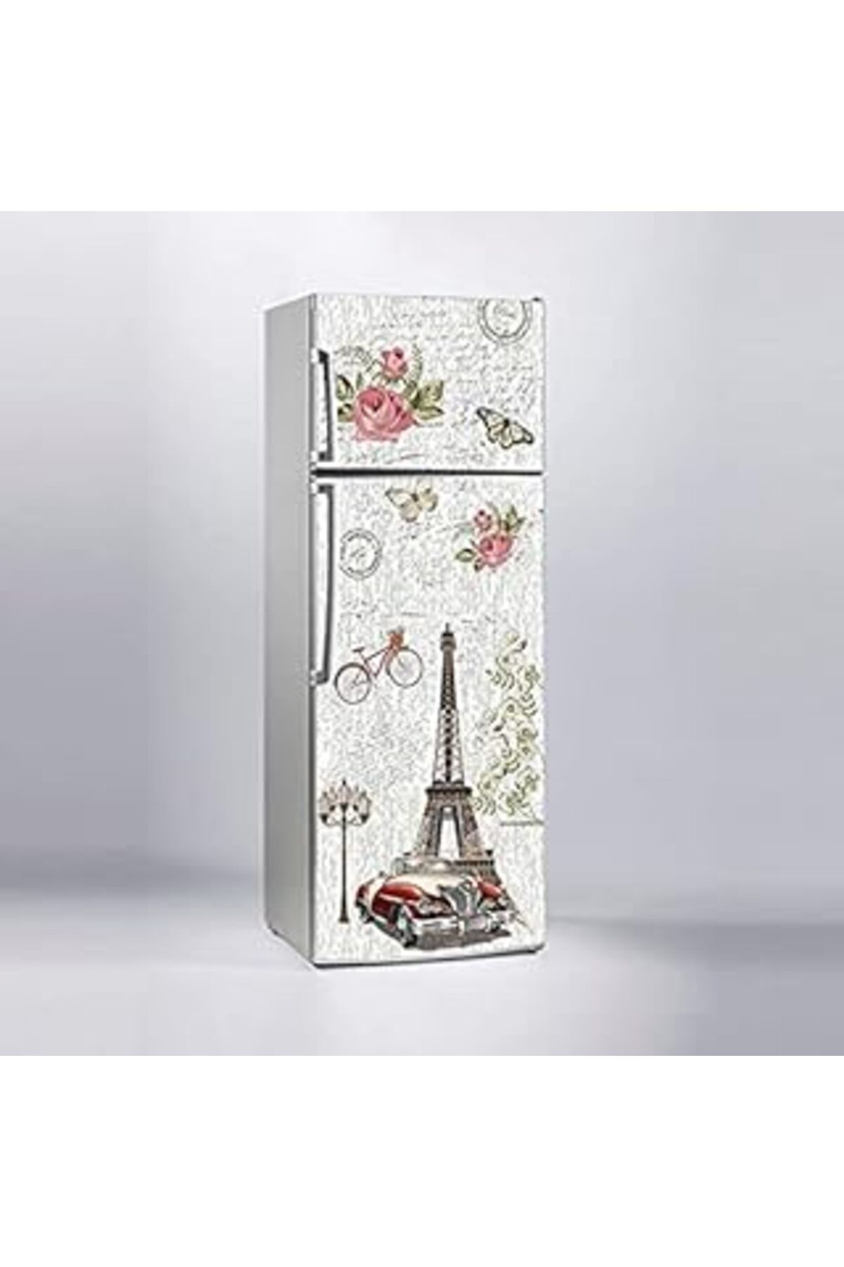 NETWORK ART Buzdolabı Sticker Kaplama Dolap Kaplama Etiketi Vintage Paris Çizim