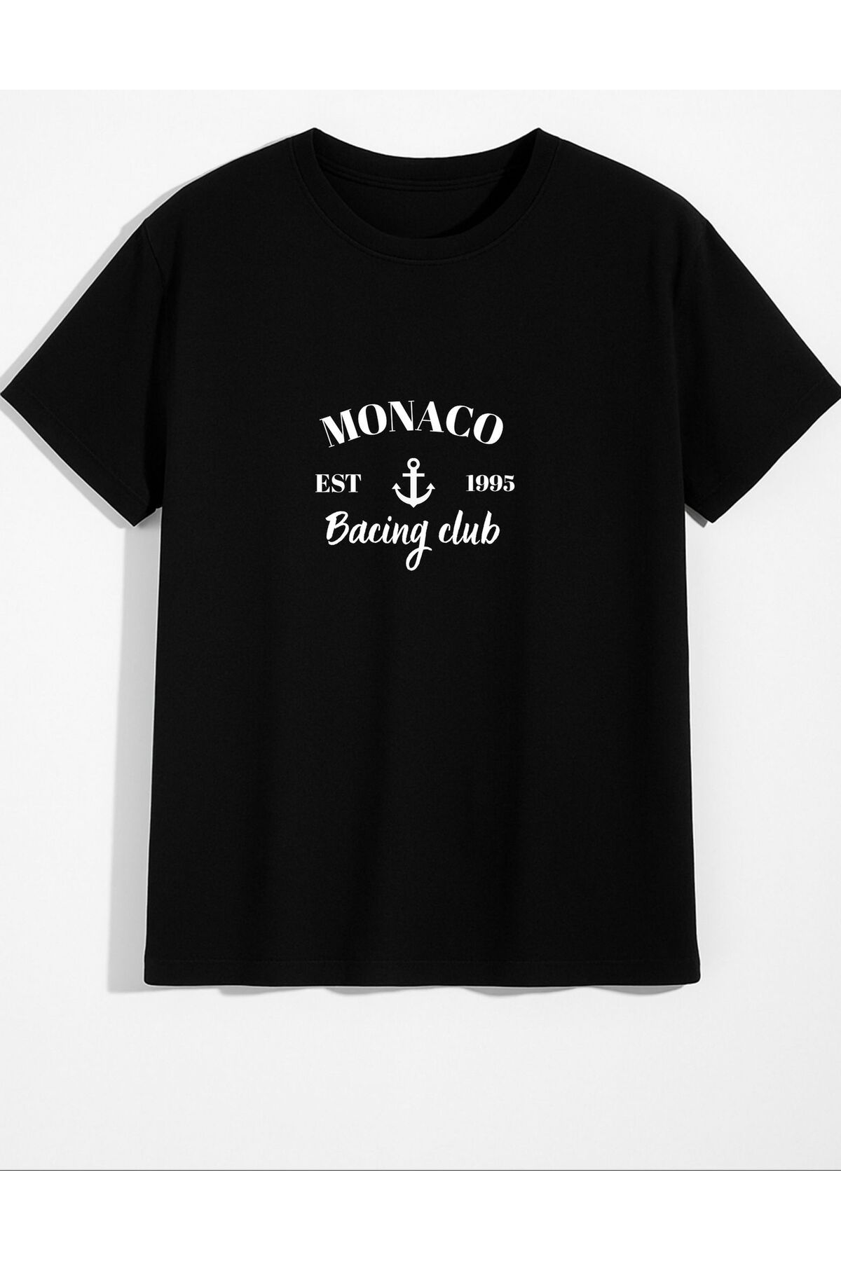 AFROGİYİM Unisex Monaco Baskılı T-Shirt