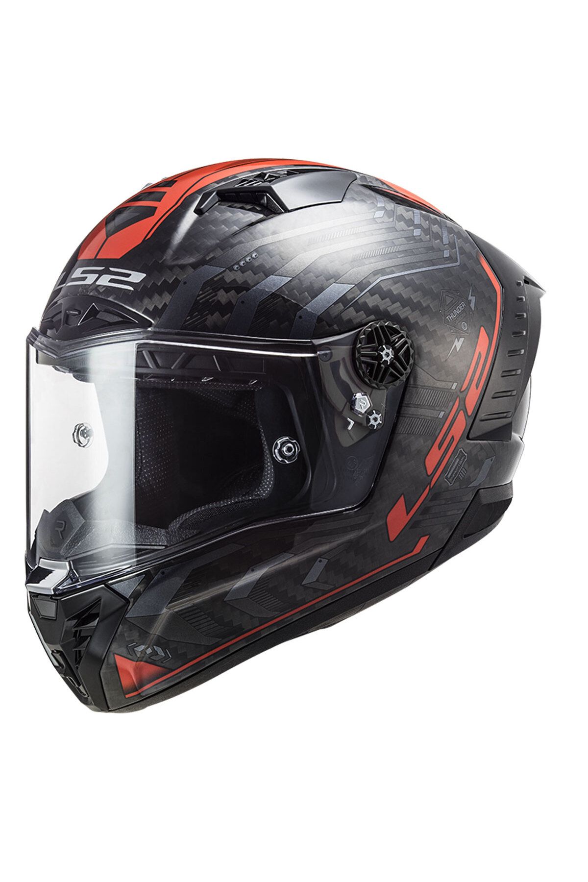 LS2 THUNDER KARBON SPUTNIK METAL KIRMIZI KASK