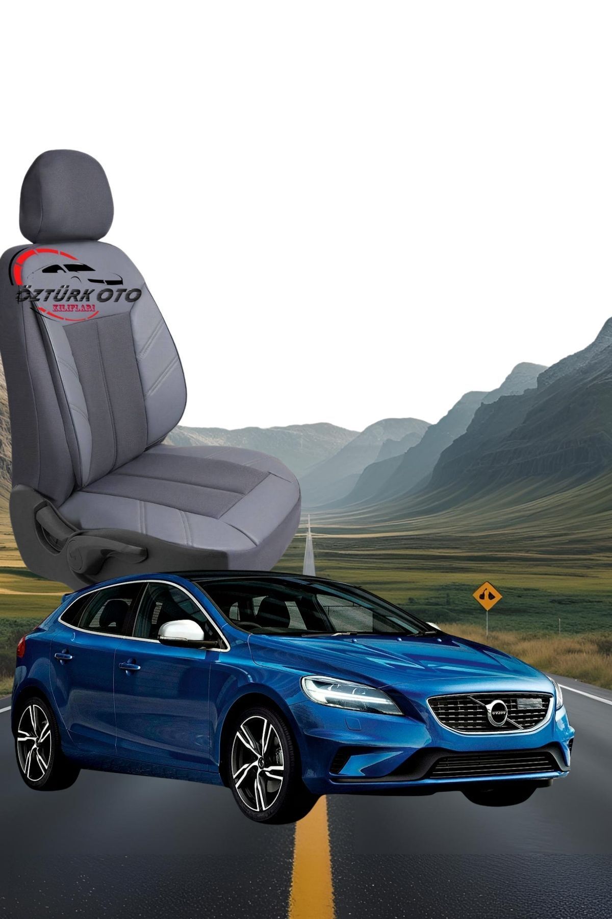 MEVLÜT ÖZTÜRK OTO KILIFLARI Akik Serisi Volvo V40 Tam Set Oto Koltuk Kılıfı