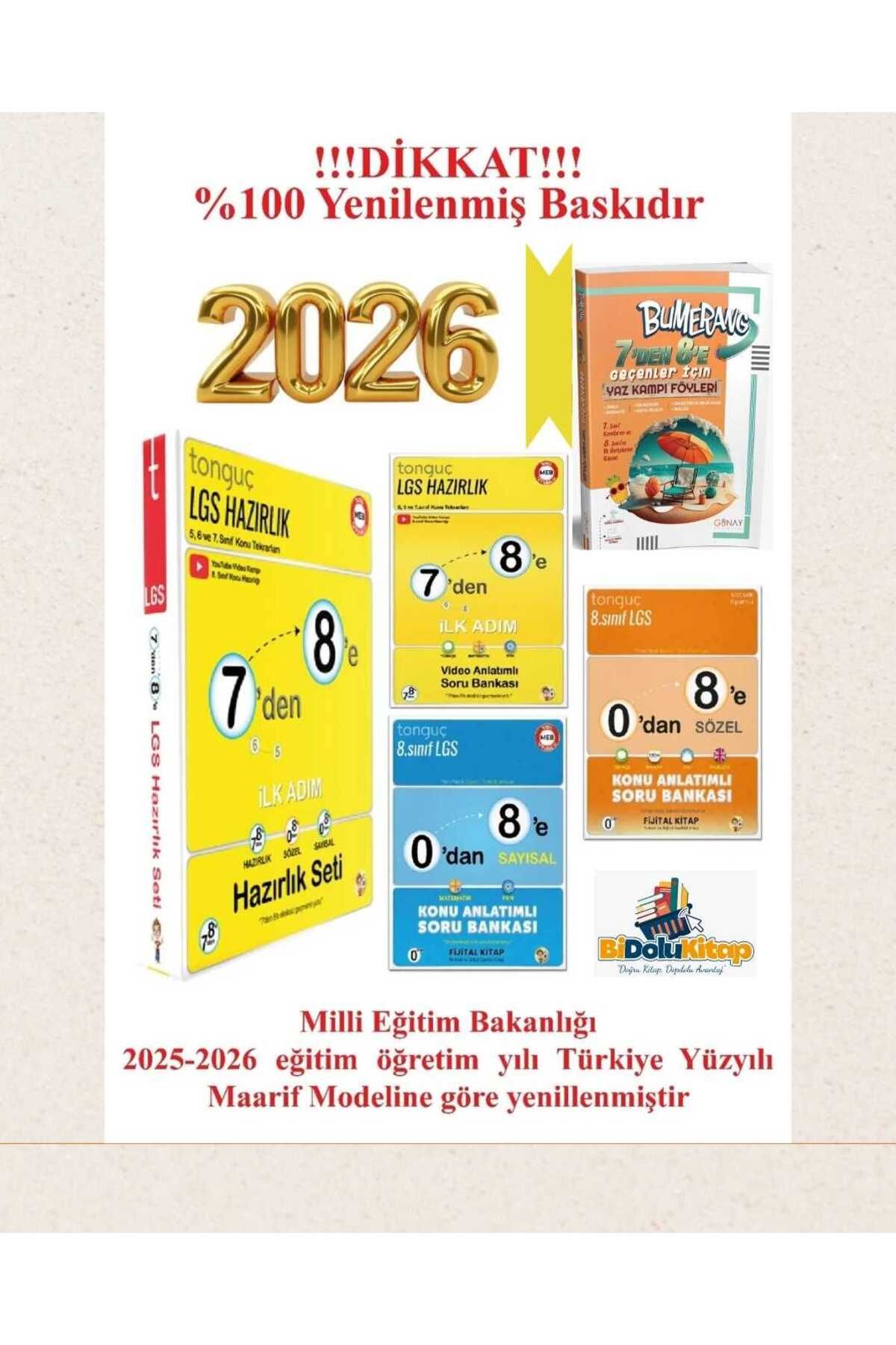 Sınav Yayınları Tonguç Akademi 7 den 8e Hazırlık seti& Günay yay 7 den 8 e geçiş seti