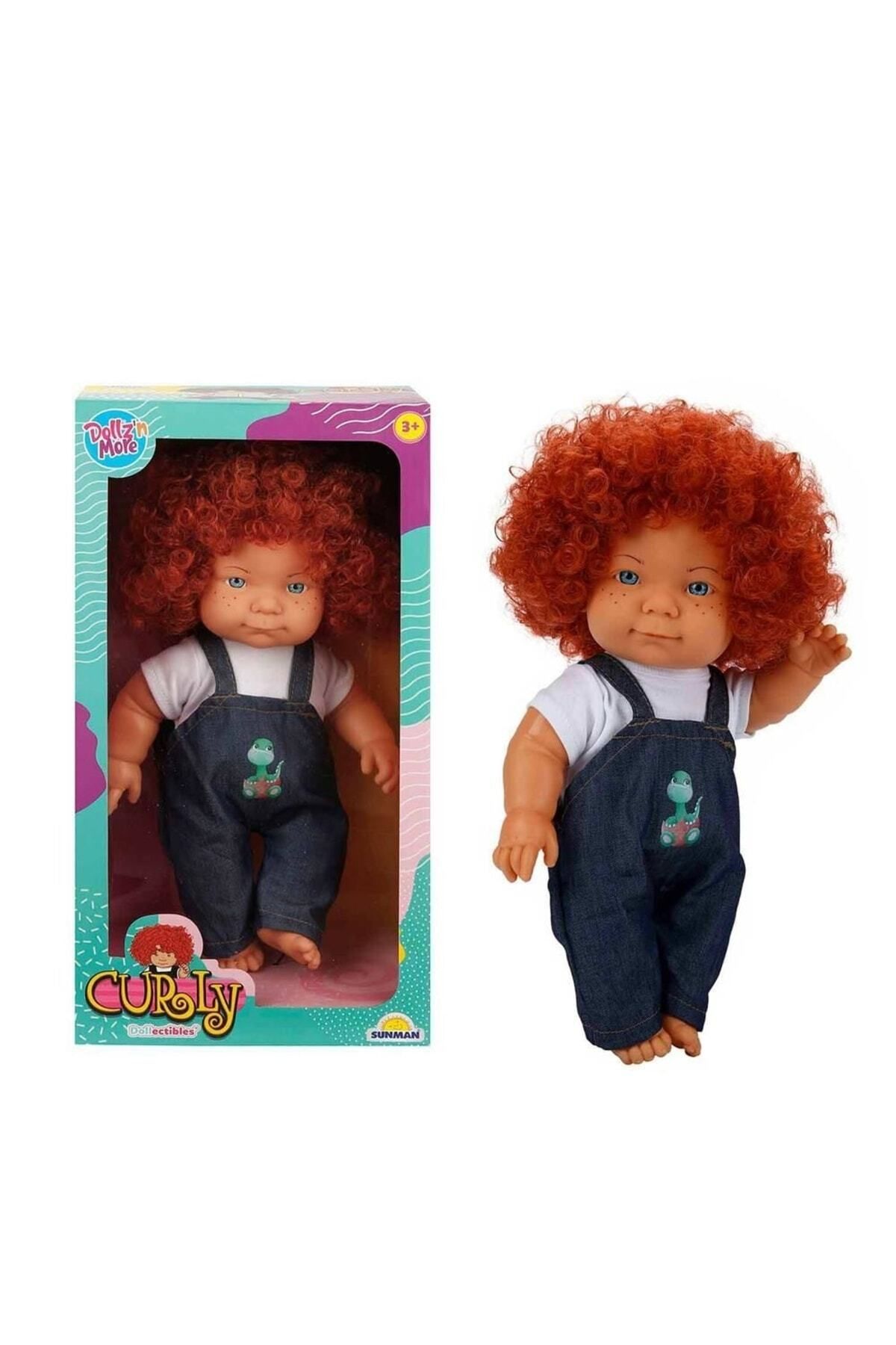 CRONDER Curly Bebek Tulumlu Elbiseli Et Bebek 35 Cm