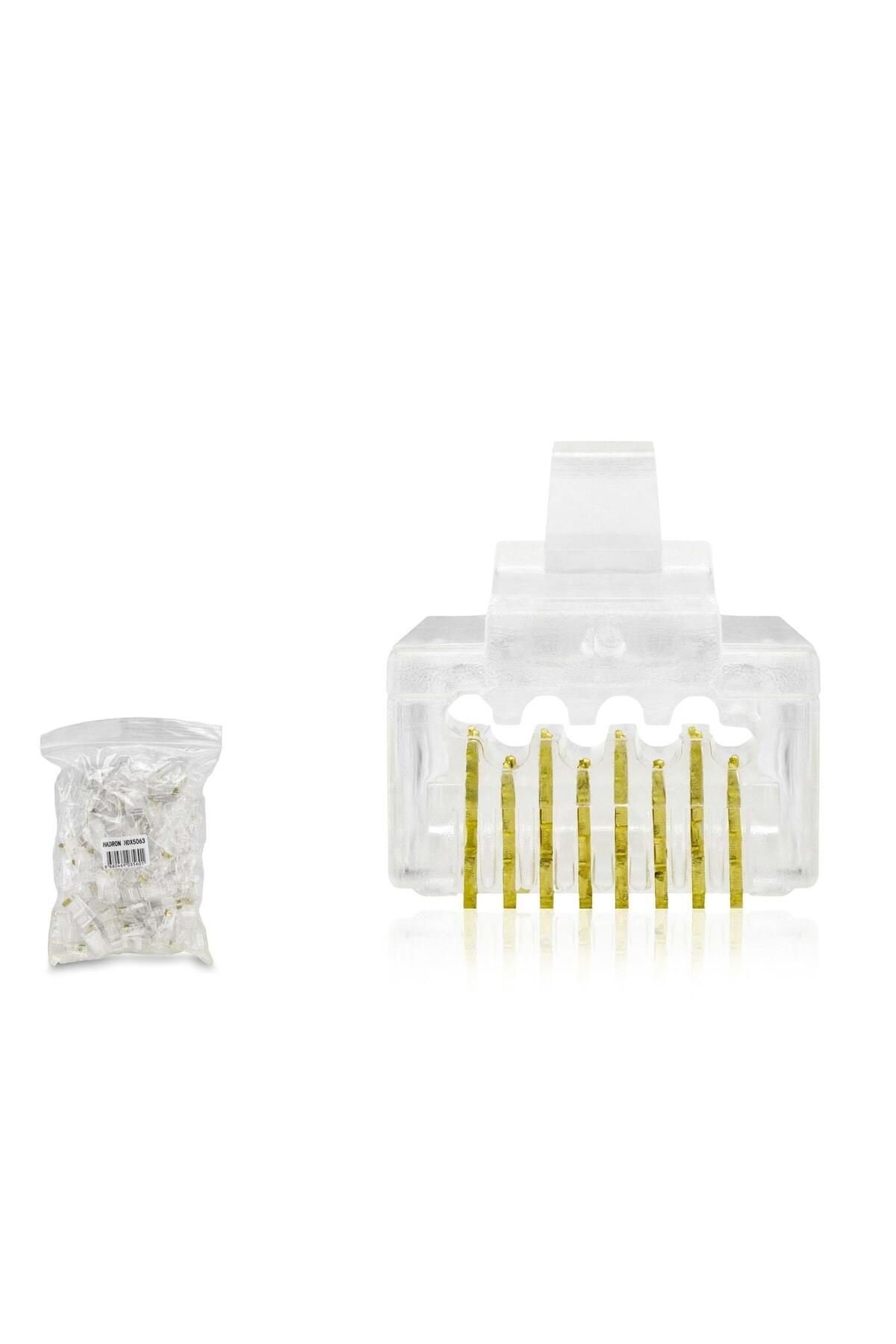 Skygo Cat6 Konnektör Ez Rj45 Delikli 100Lü Paket Şeffaf HDX5063