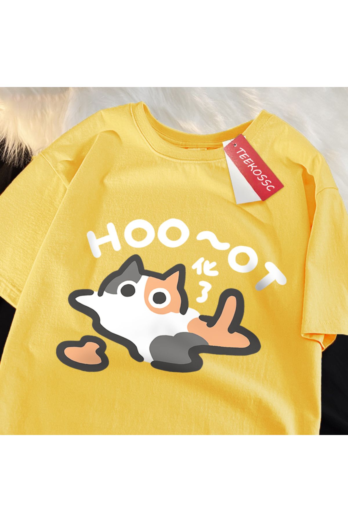 StartMore Y2k Vintage Tişört Tee Çiçek kedi erir eğlenceli japon tarzı