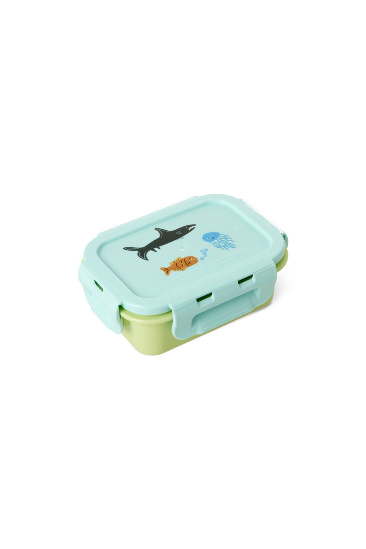 RICE Plastik Small Lunchbox - Mint Vahşi Yaşam