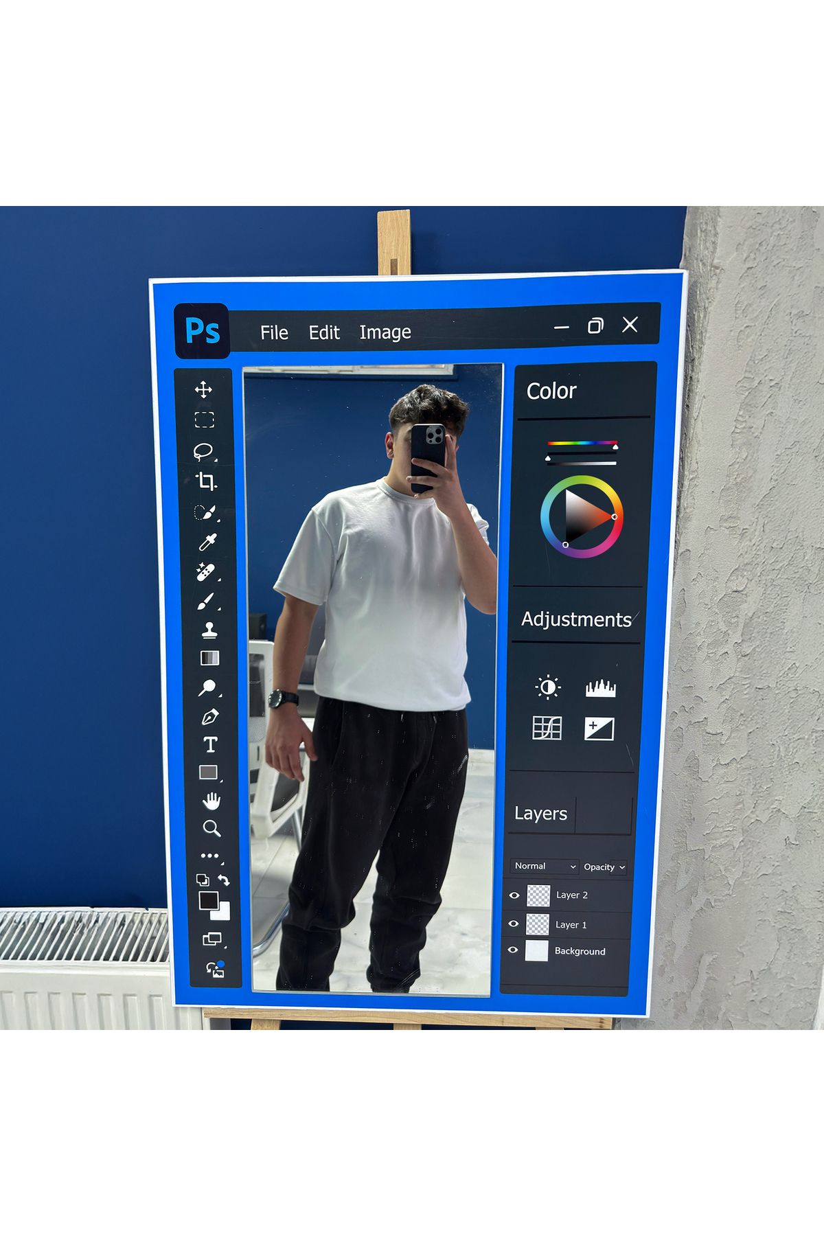 mirrisa Photoshop Temalı Dekoratif Ayna - Photoshop Tasarımlı Ayna - Dijital Editör Görünümlü Ayna