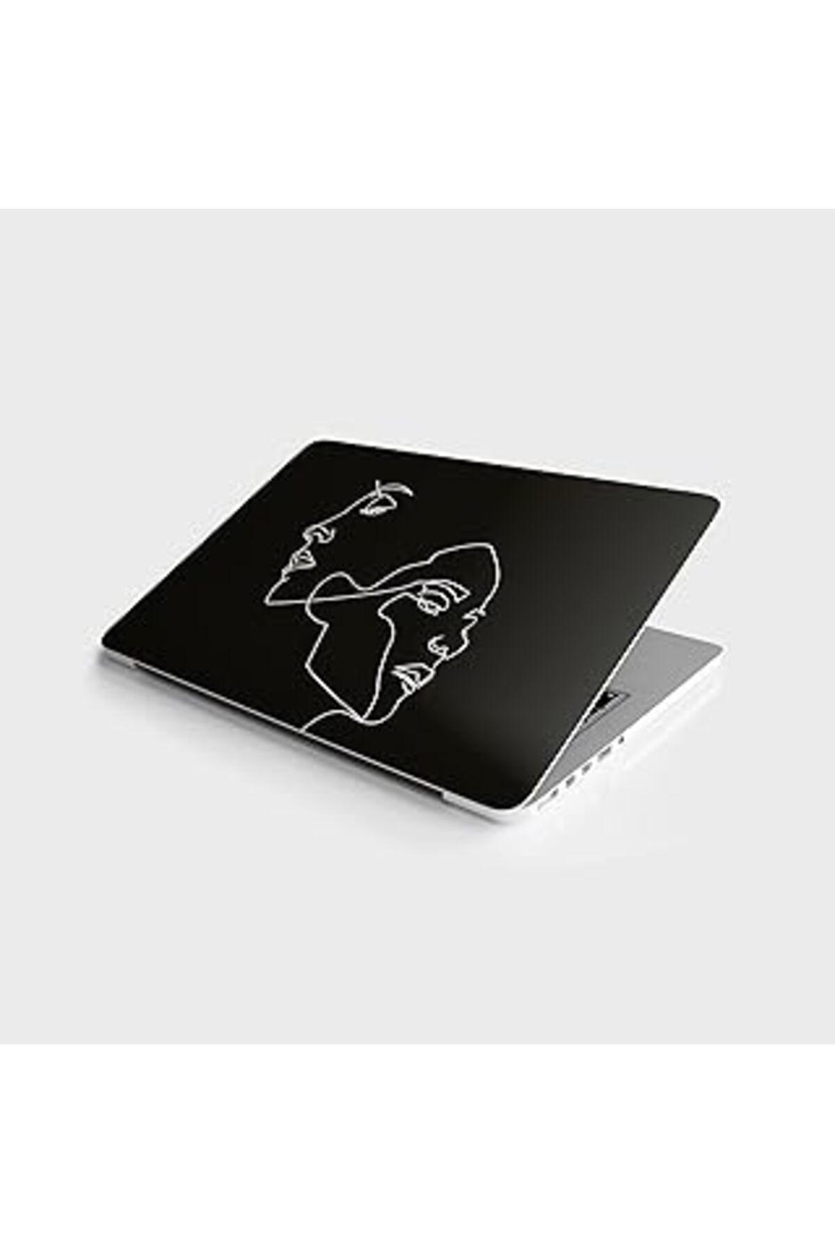 Mu Art Ahşap Laptop Sticker Bilgisayar Notebook Pc Kaplama Etiketi Minimalist Yüz