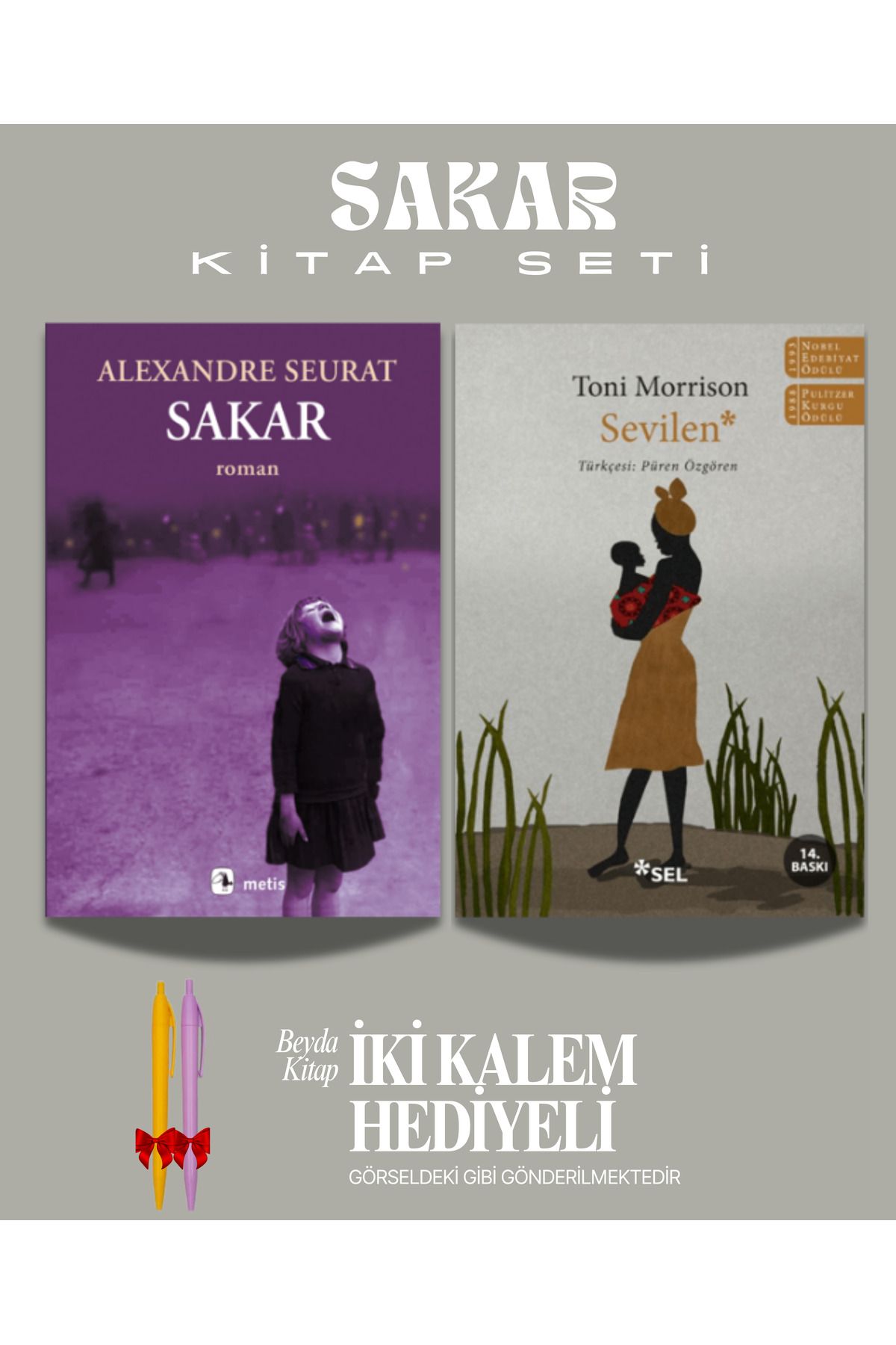 Metis Yayınları Sakar - Sevilen - Alexandre Seurat - Kitap Seti - İki Kalem Hediyeli