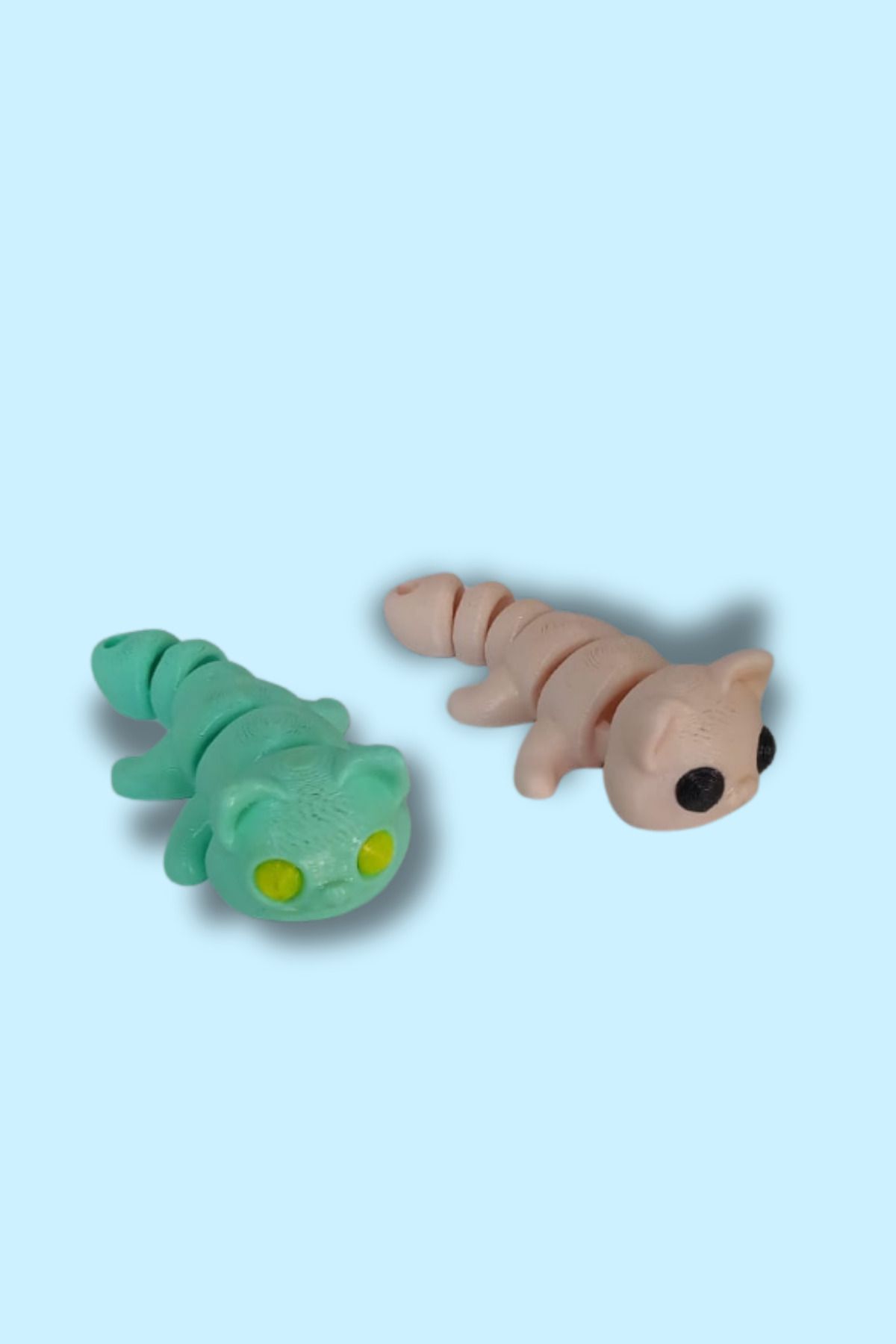 SevindirenŞeyler HAREKETLİ KEDİ ANAHTARLIK ÇANTA SÜSÜ CHARM 3D PLA BASKI