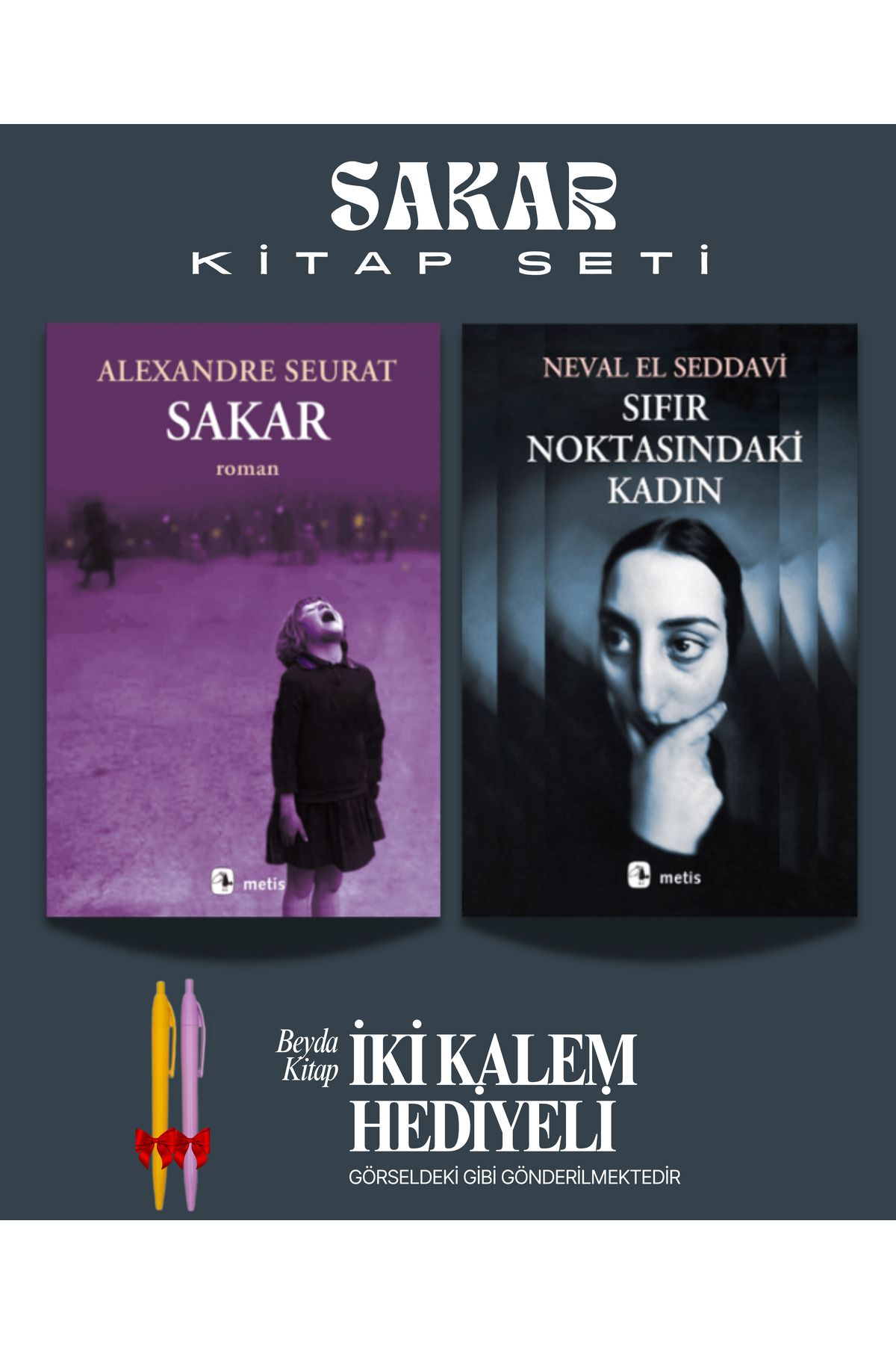Metis Yayınları Sakar - Sıfır Noktasındaki Kadın - Alexandre Seurat - Kitap Seti - İki Kalem Hediyeli