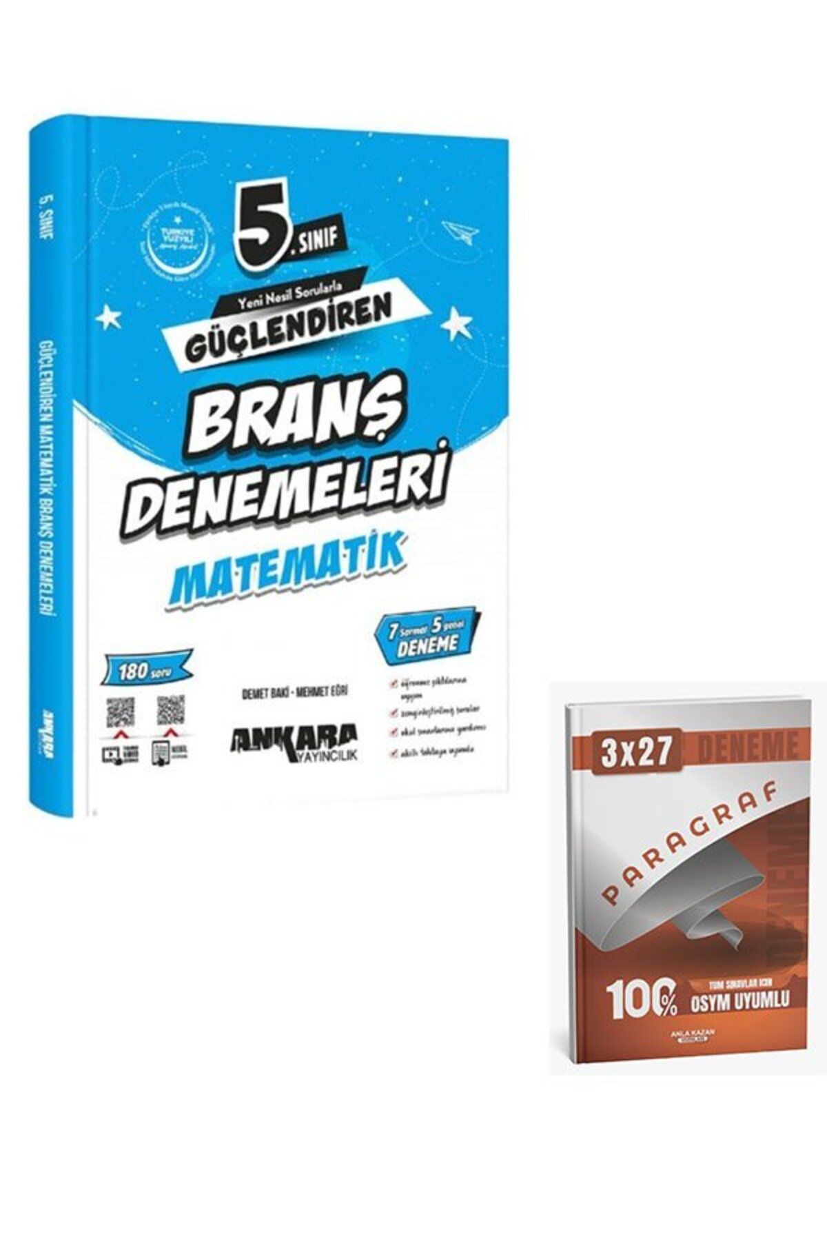 Anla Kazan Yayınları Ankara 2026 5. Sınıf Matematik Güçlendiren Branş Denemeleri+Anla Kazan Paragraf
