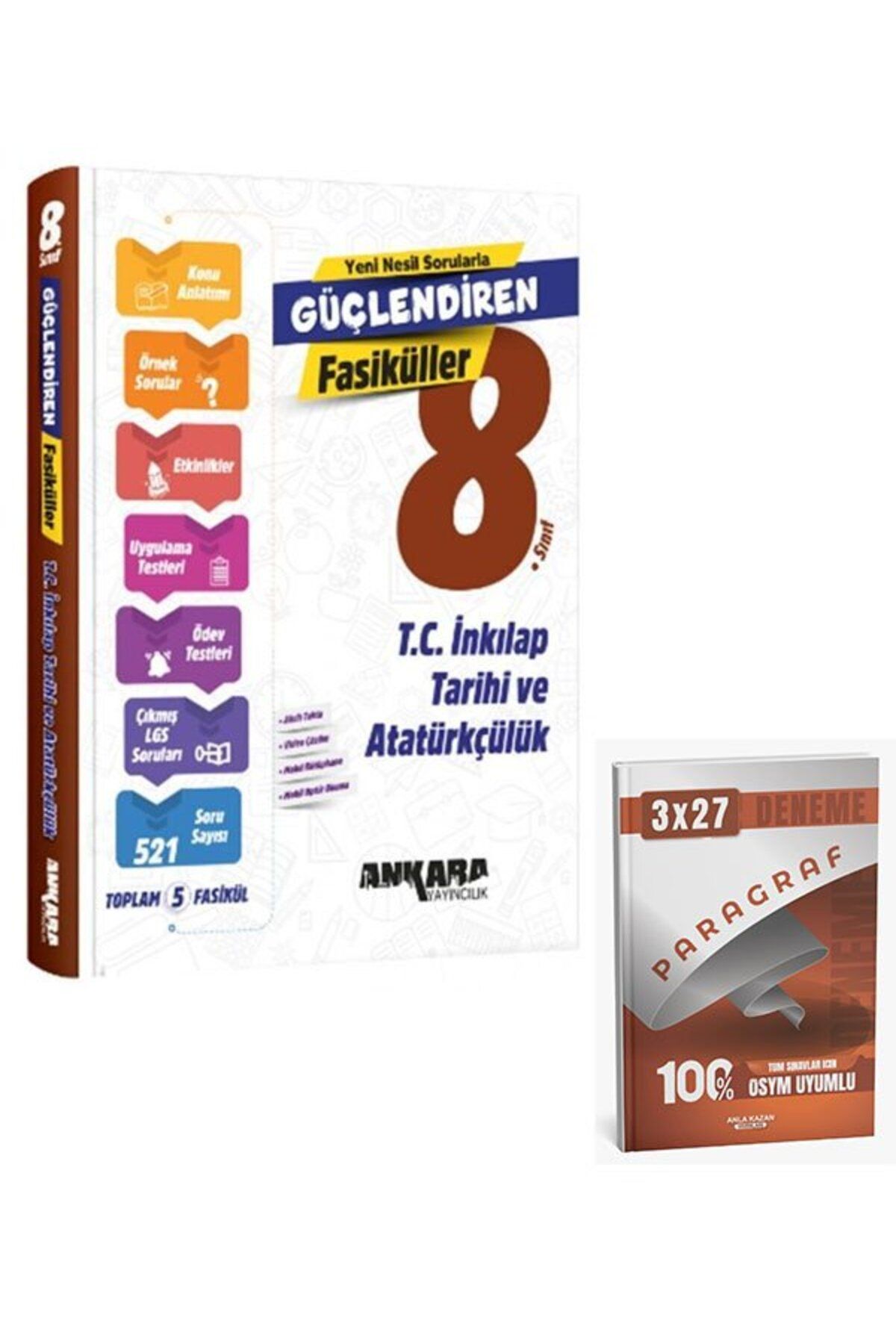 Anla Kazan Yayınları Ankara 2026 8. Sınıf T.C. İnkılap Tarihi ve Atatürkçülük Güçlendiren Fasiküller+Anla Kazan Paragraf