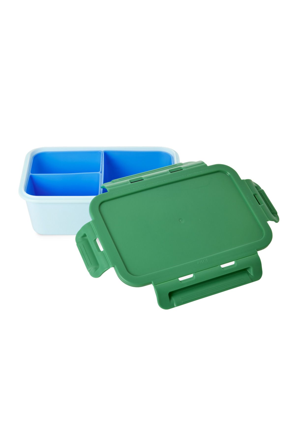 RICE Plastik Lunchbox - Mavi ve Yeşil