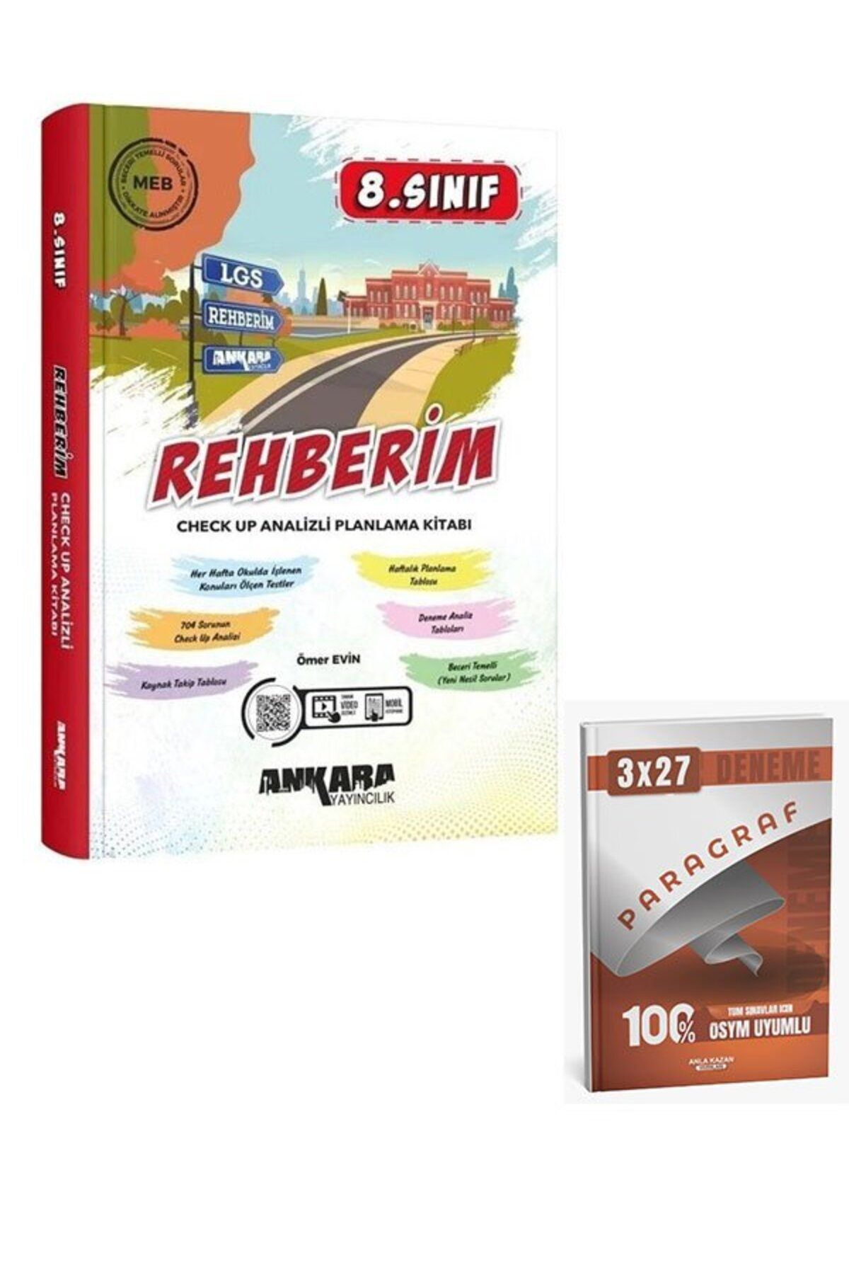 Anla Kazan Yayınları Ankara 2026 8. Sınıf LGS Rehberim Check Up Analizli Planlama Kitabı+Anla Kazan Paragraf