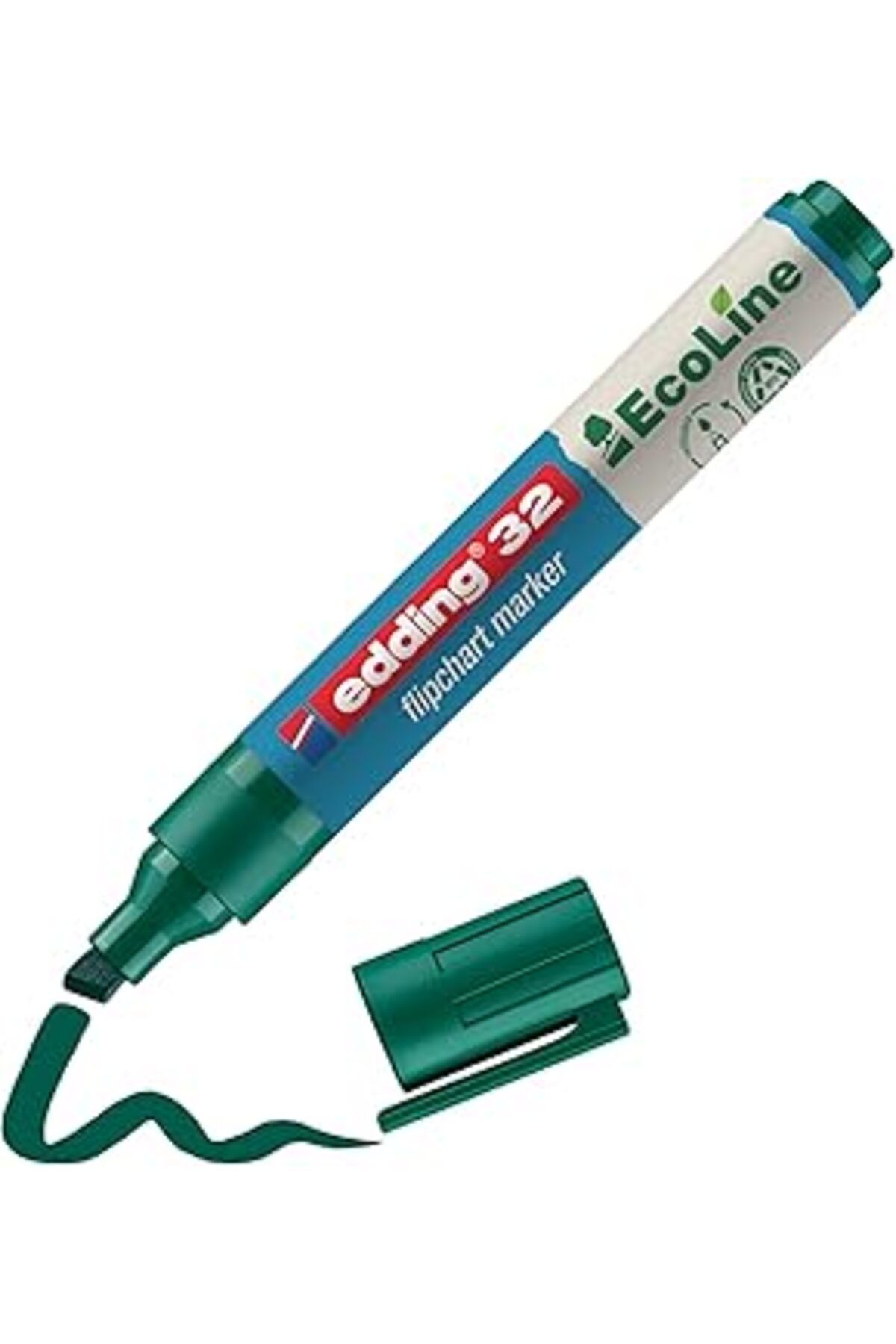 Mu Art Ahşap Edding Flipchartmarker 32 Ecoline, Yeniden Doldurulabilir, 1 – 5 Mm, Yeşil