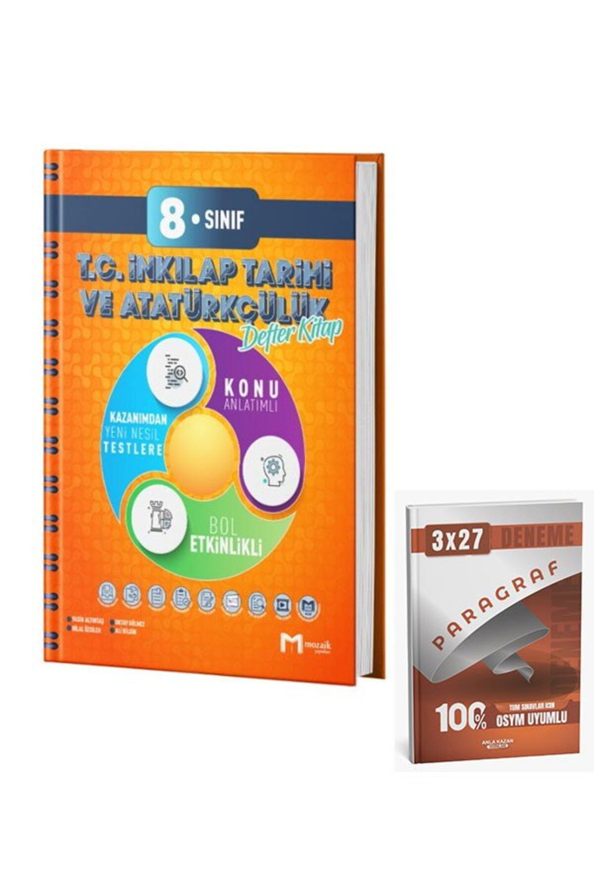 Anla Kazan Yayınları Mozaik 2026 8. Sınıf T.C. İnkılap Tarihi ve Atatürkçülük Defter Kitap+Anla Kazan Paragraf